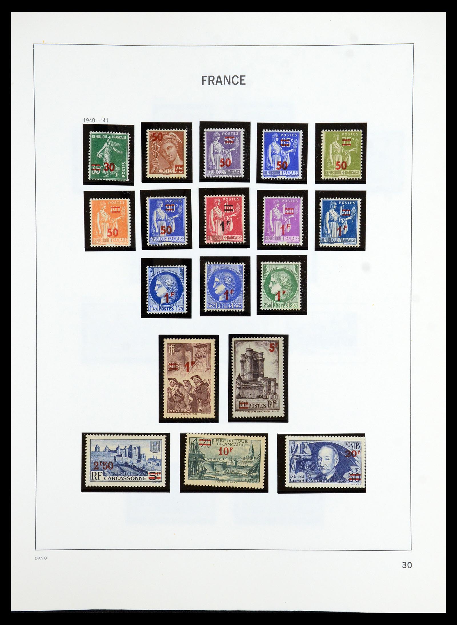 35986 030 - Postzegelverzameling 35986 Frankrijk 1849-1992.