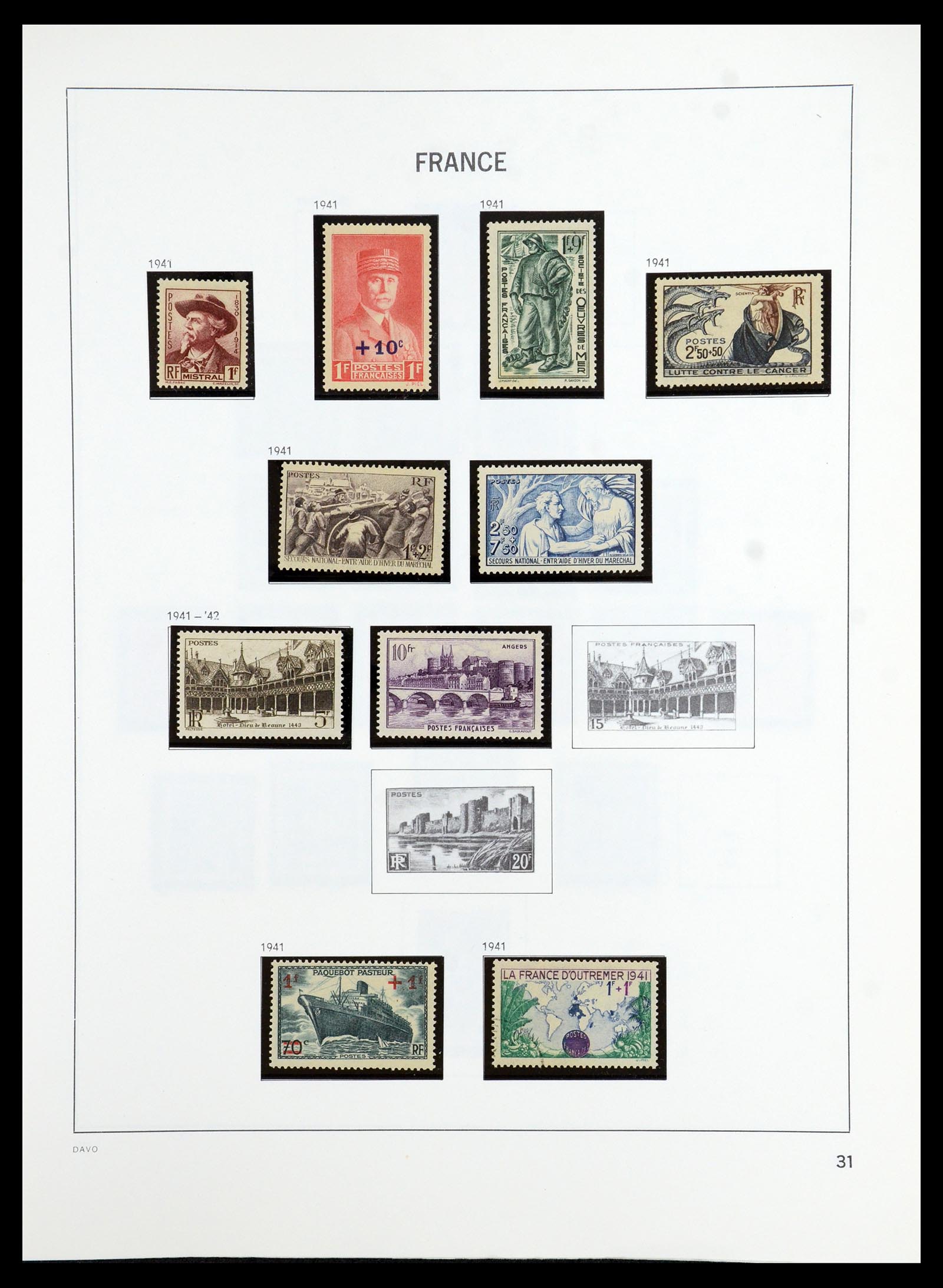 35986 031 - Postzegelverzameling 35986 Frankrijk 1849-1992.