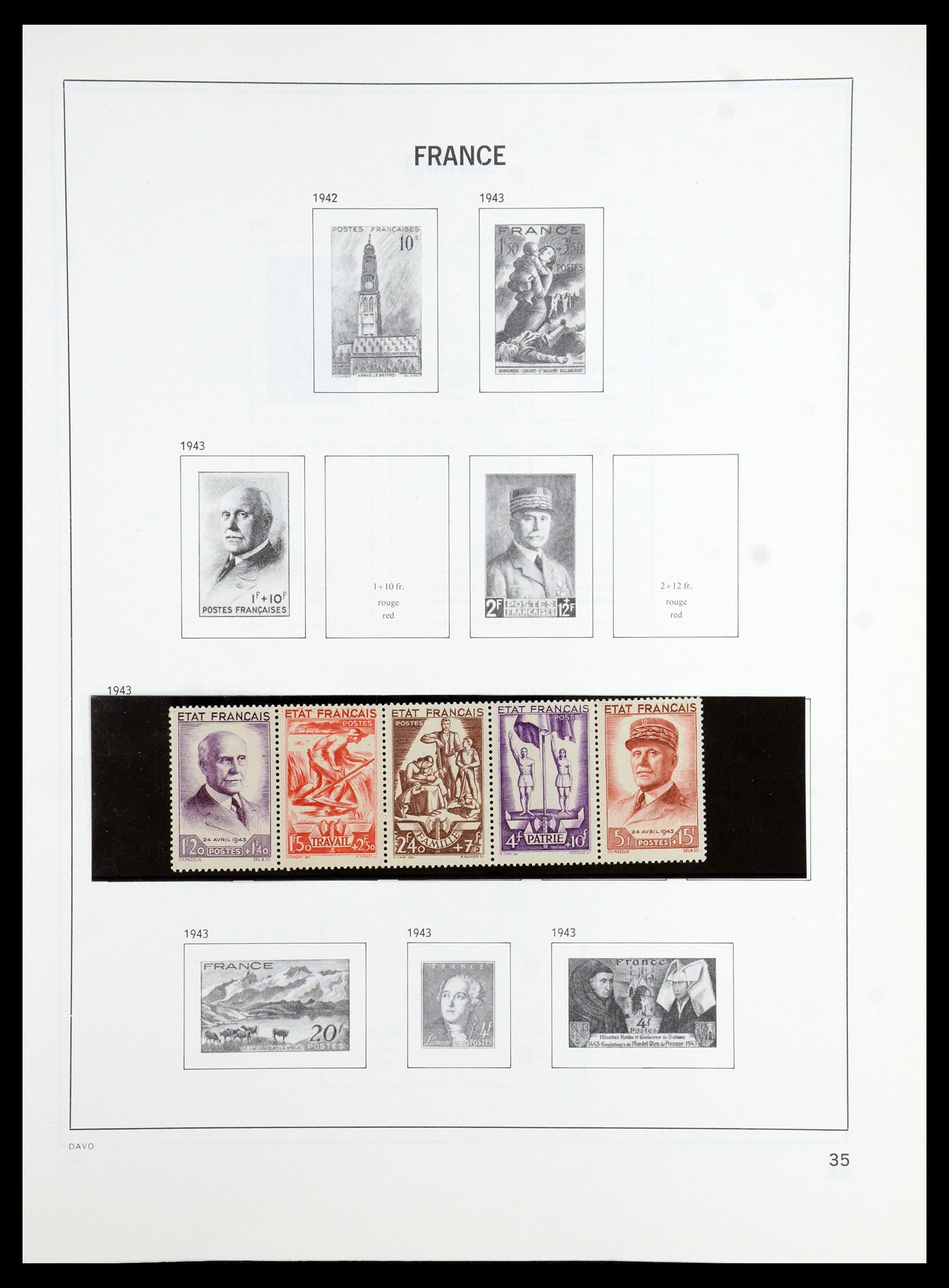 35986 034 - Postzegelverzameling 35986 Frankrijk 1849-1992.