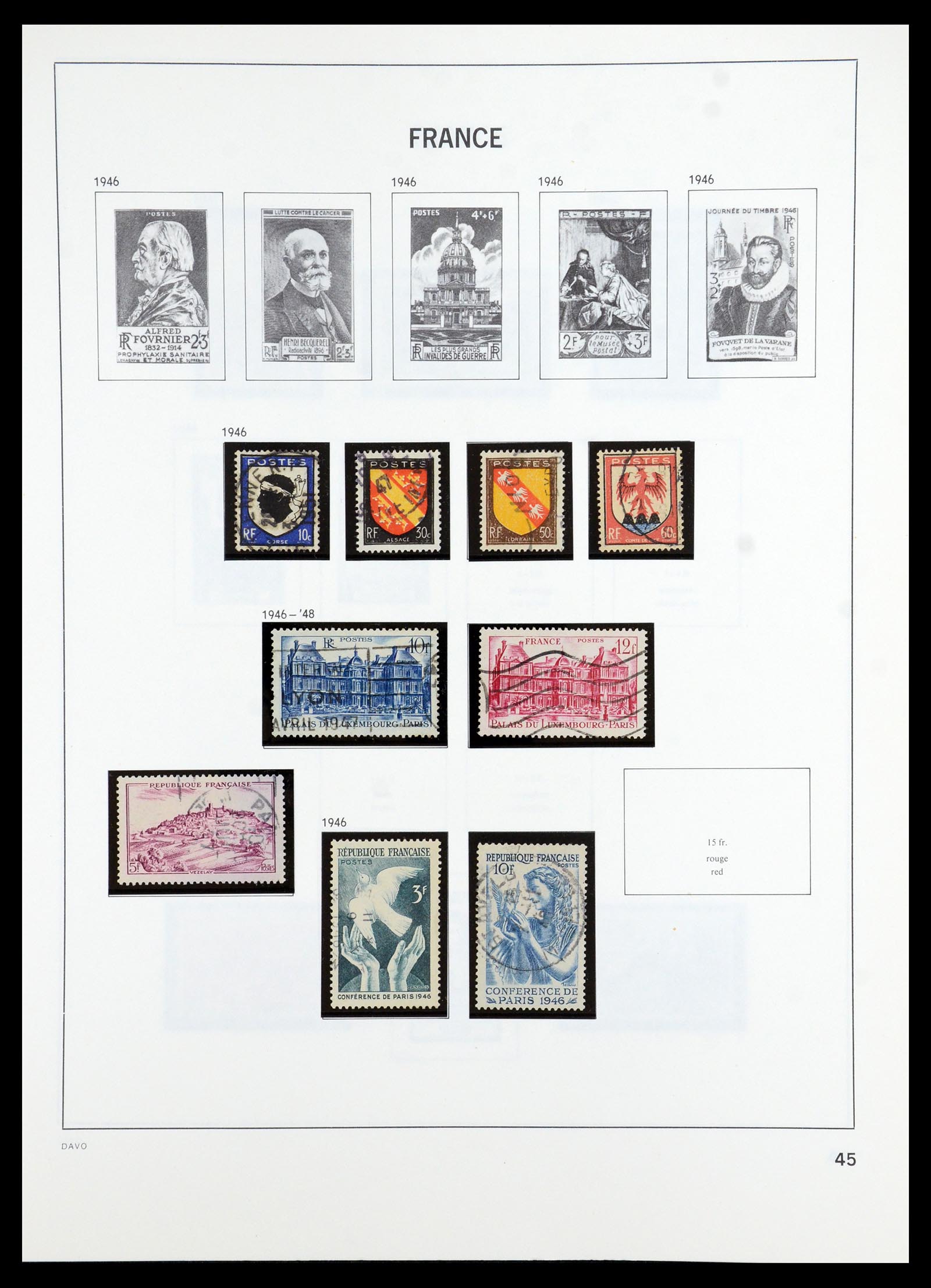 35986 041 - Postzegelverzameling 35986 Frankrijk 1849-1992.