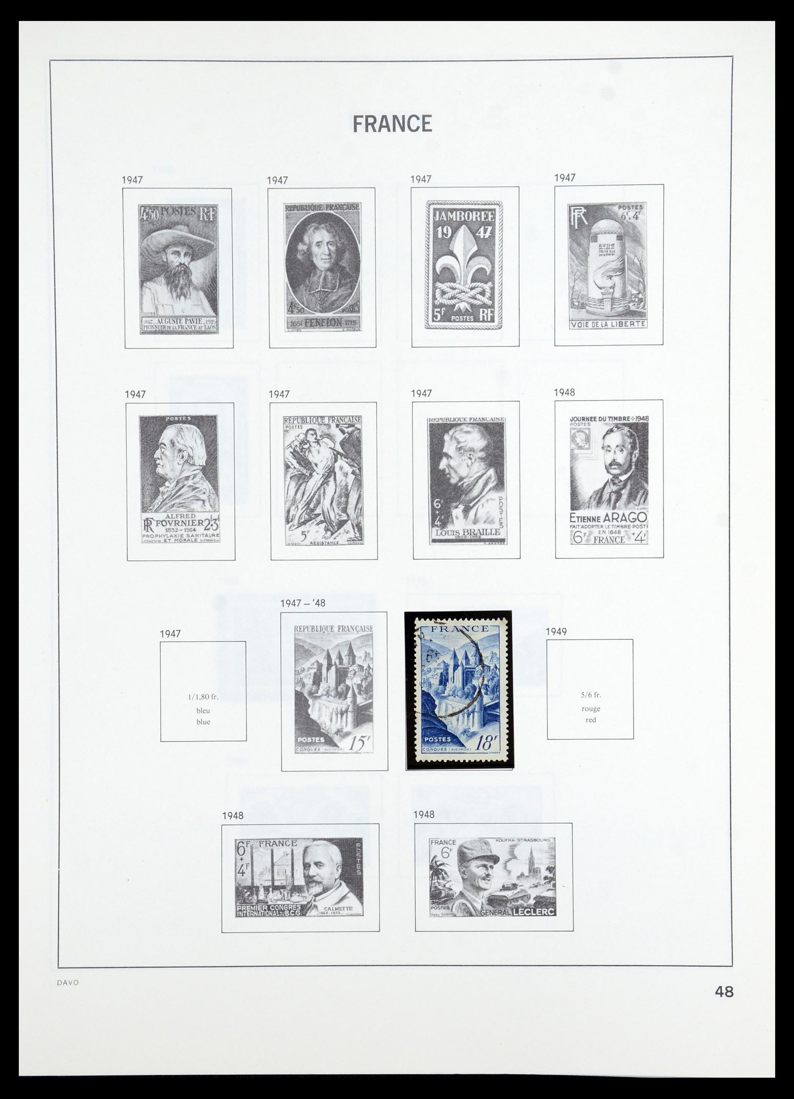 35986 043 - Postzegelverzameling 35986 Frankrijk 1849-1992.