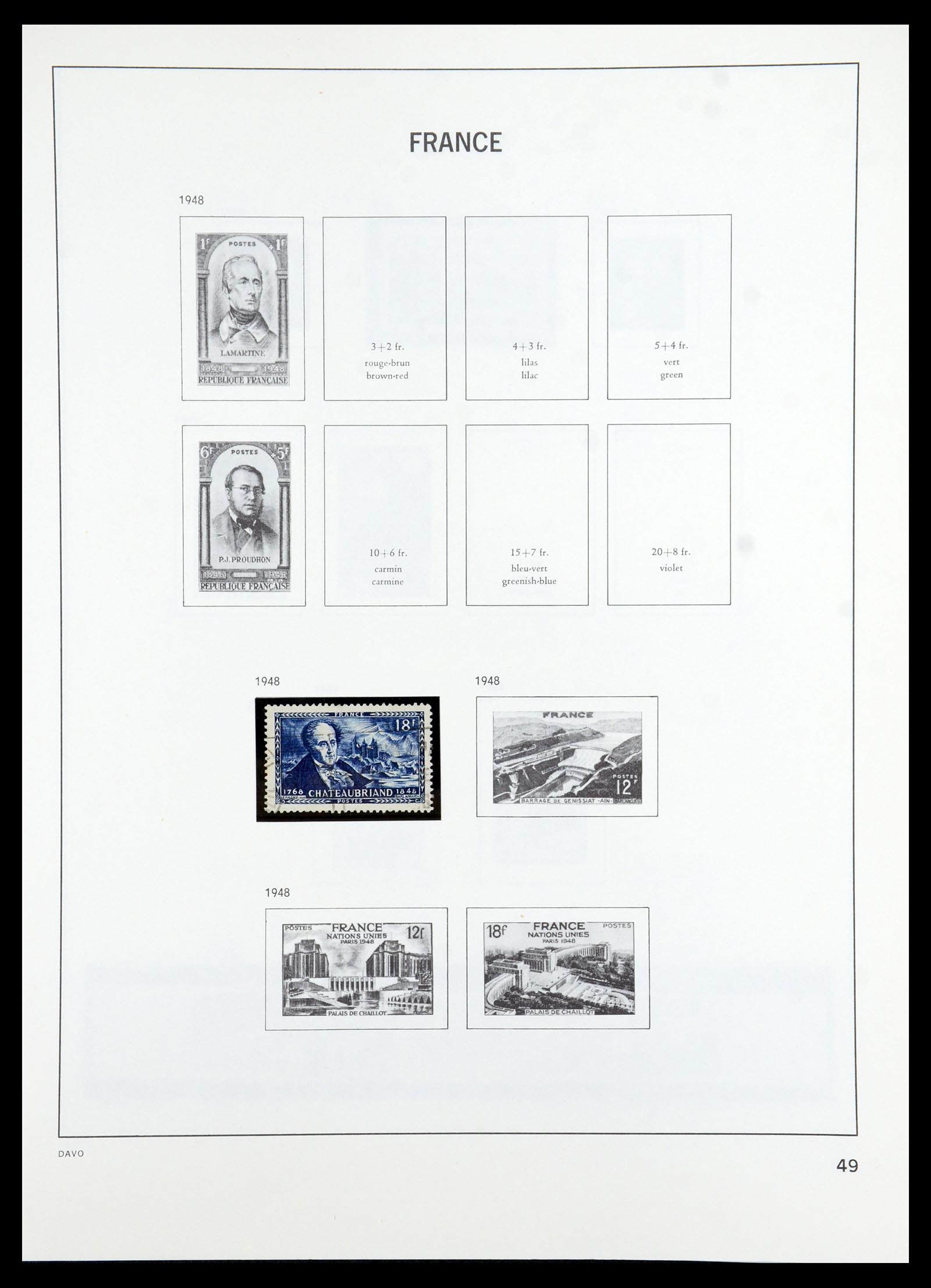 35986 044 - Postzegelverzameling 35986 Frankrijk 1849-1992.
