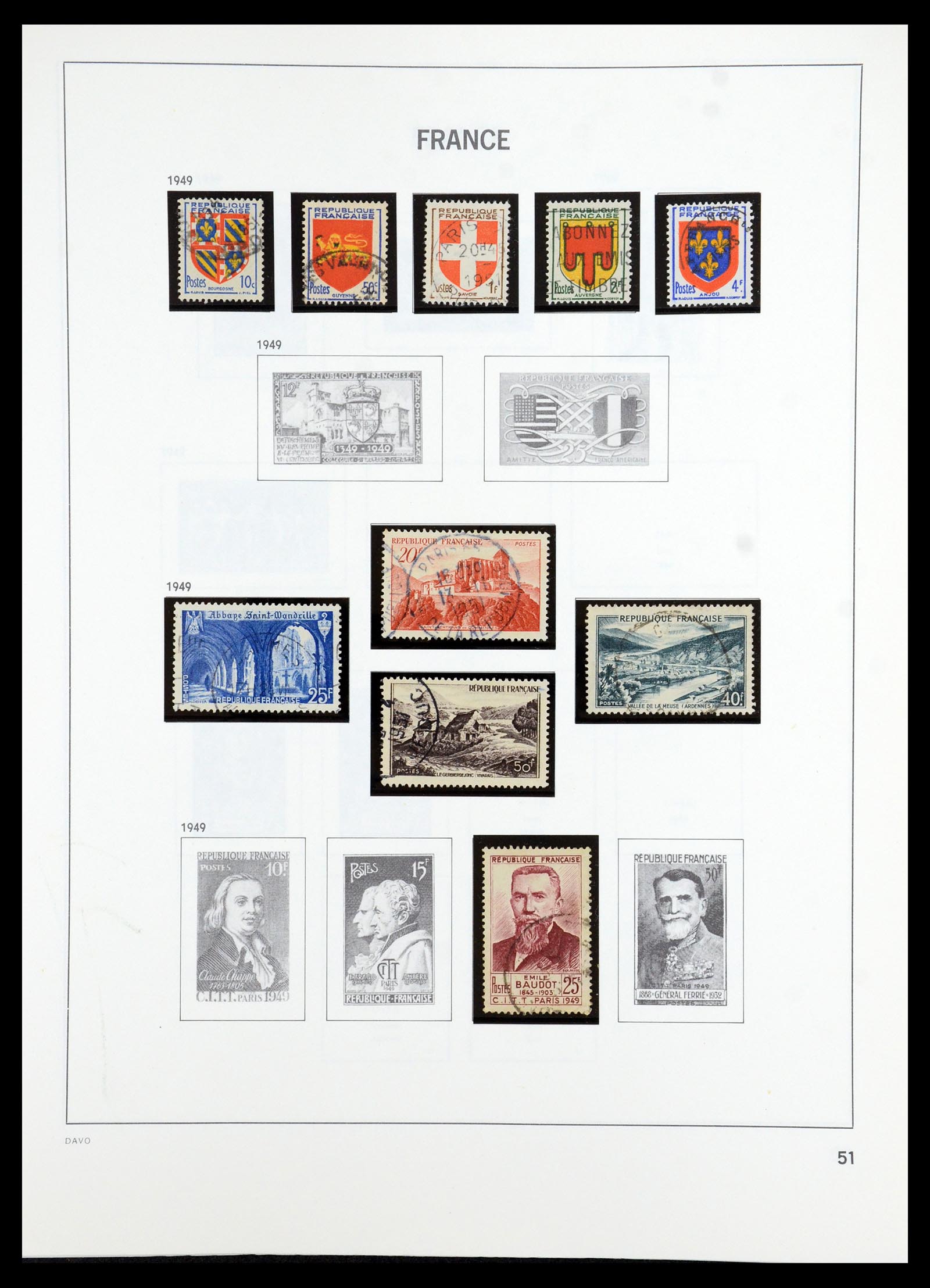 35986 046 - Postzegelverzameling 35986 Frankrijk 1849-1992.