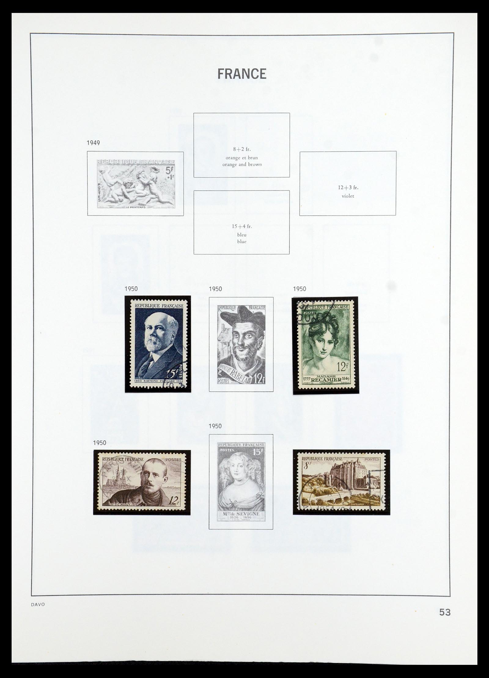 35986 047 - Postzegelverzameling 35986 Frankrijk 1849-1992.
