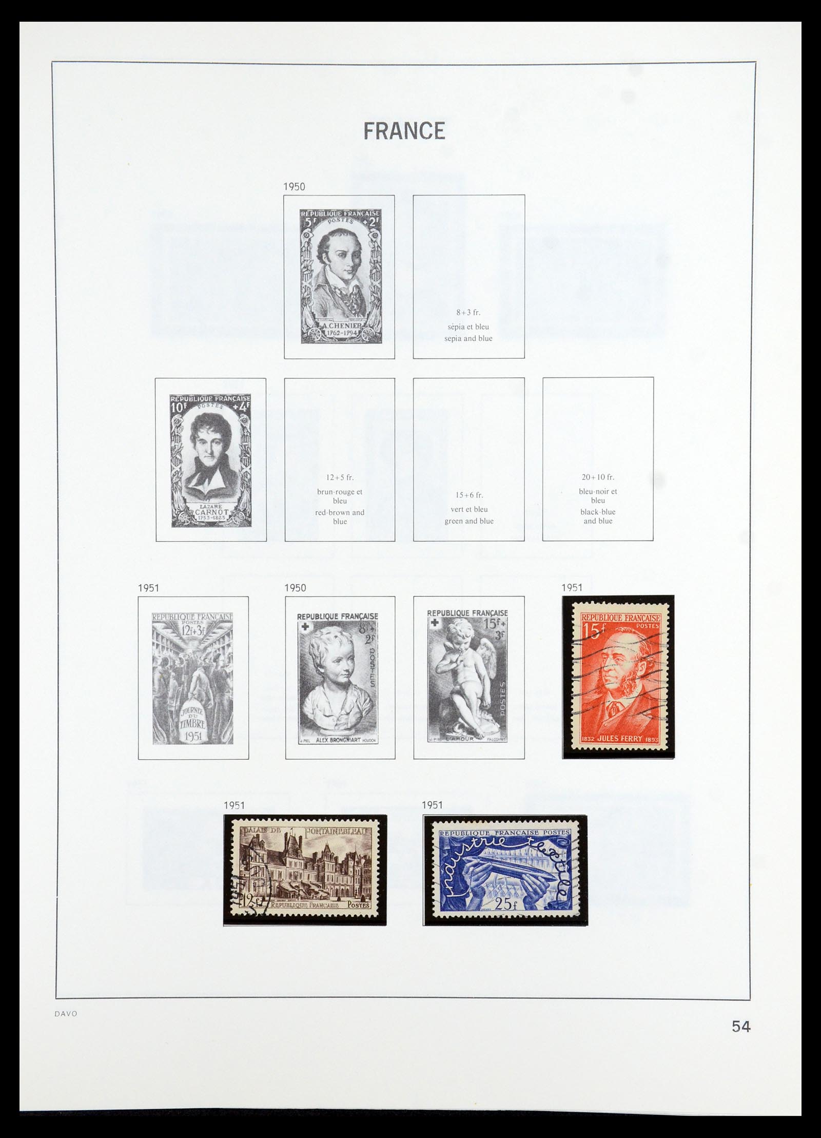 35986 048 - Postzegelverzameling 35986 Frankrijk 1849-1992.