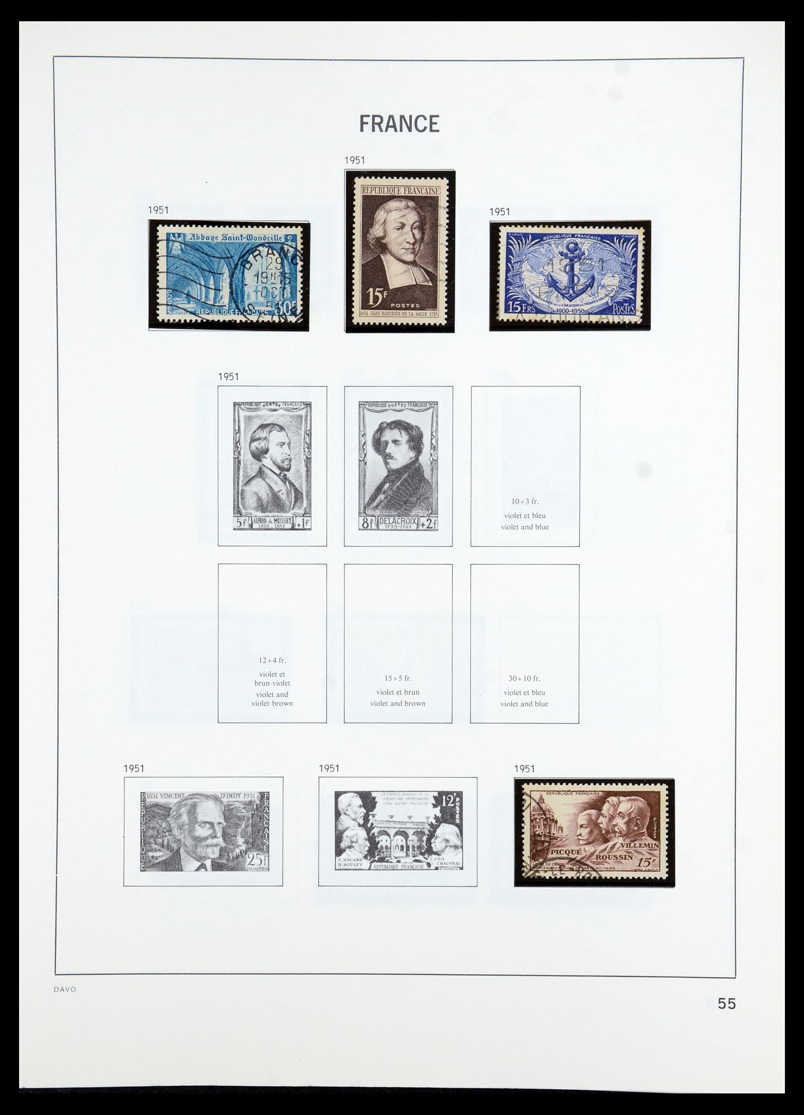 35986 049 - Postzegelverzameling 35986 Frankrijk 1849-1992.
