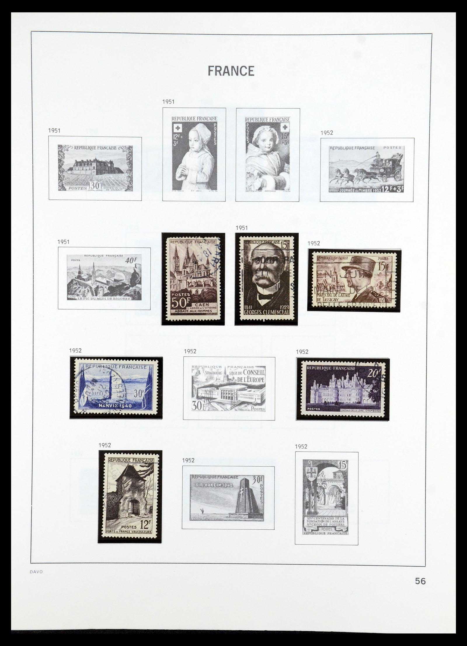 35986 051 - Postzegelverzameling 35986 Frankrijk 1849-1992.