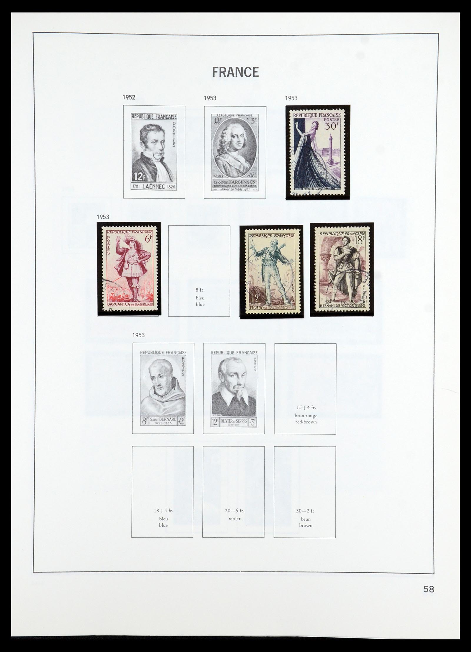 35986 053 - Postzegelverzameling 35986 Frankrijk 1849-1992.