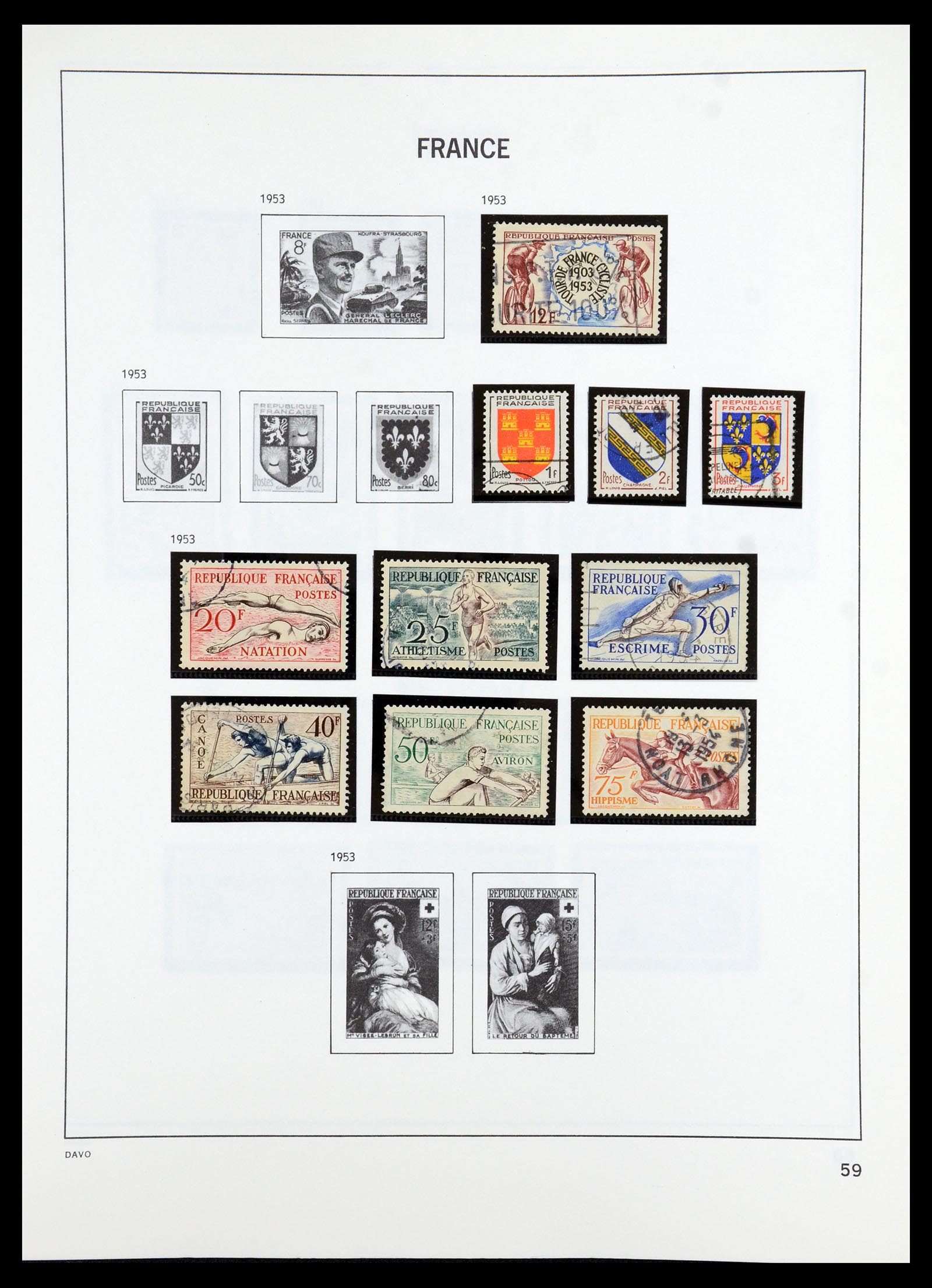 35986 054 - Postzegelverzameling 35986 Frankrijk 1849-1992.