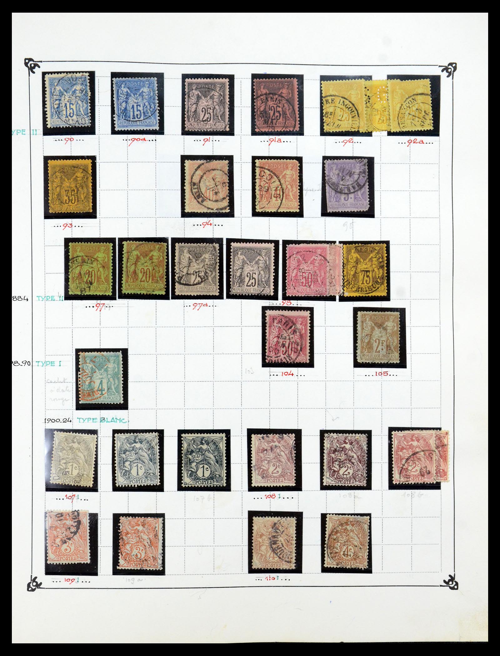35987 006 - Postzegelverzameling 35987 Frankrijk 1849-1958.