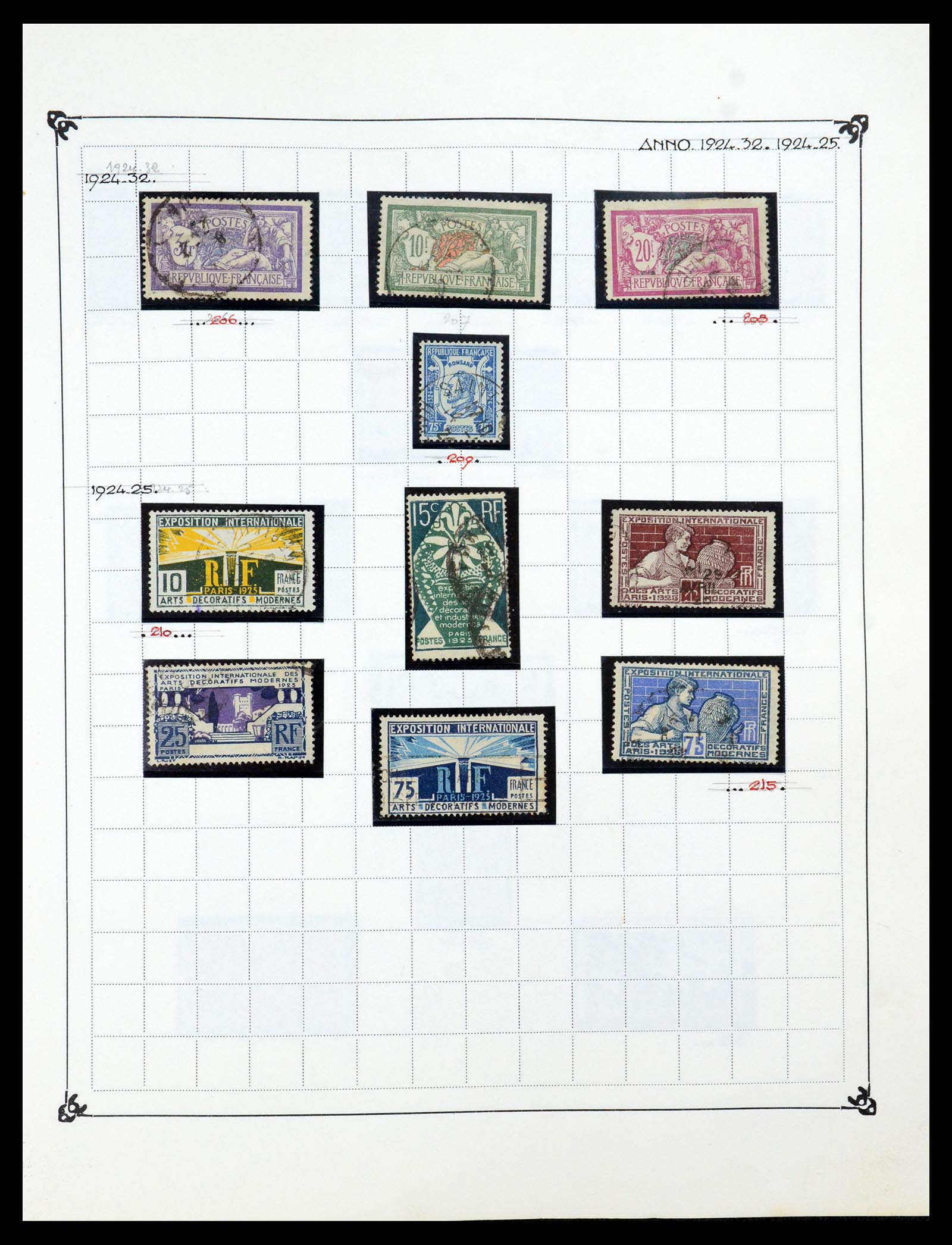 35987 016 - Postzegelverzameling 35987 Frankrijk 1849-1958.