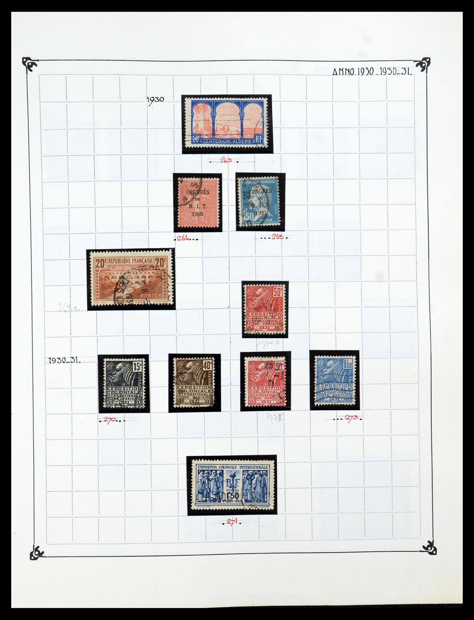 35987 020 - Postzegelverzameling 35987 Frankrijk 1849-1958.