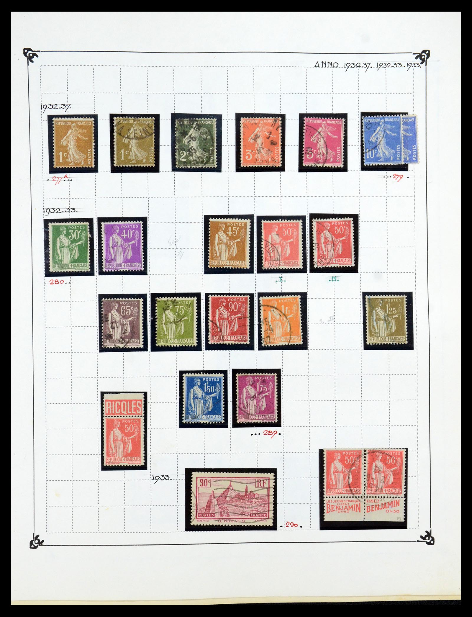 35987 021 - Postzegelverzameling 35987 Frankrijk 1849-1958.