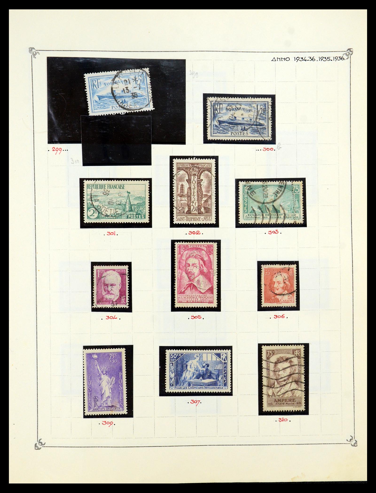 35987 023 - Postzegelverzameling 35987 Frankrijk 1849-1958.