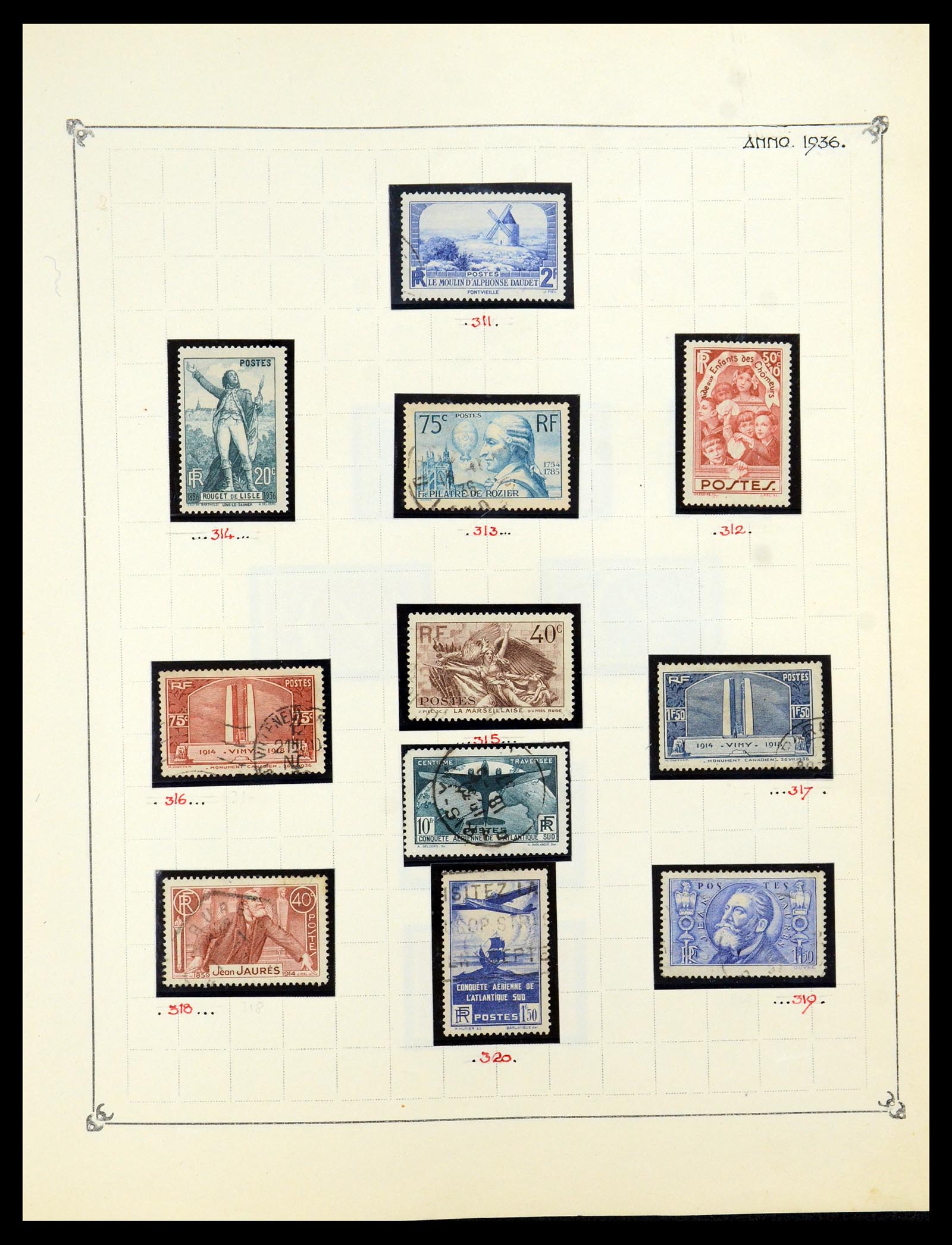 35987 024 - Postzegelverzameling 35987 Frankrijk 1849-1958.