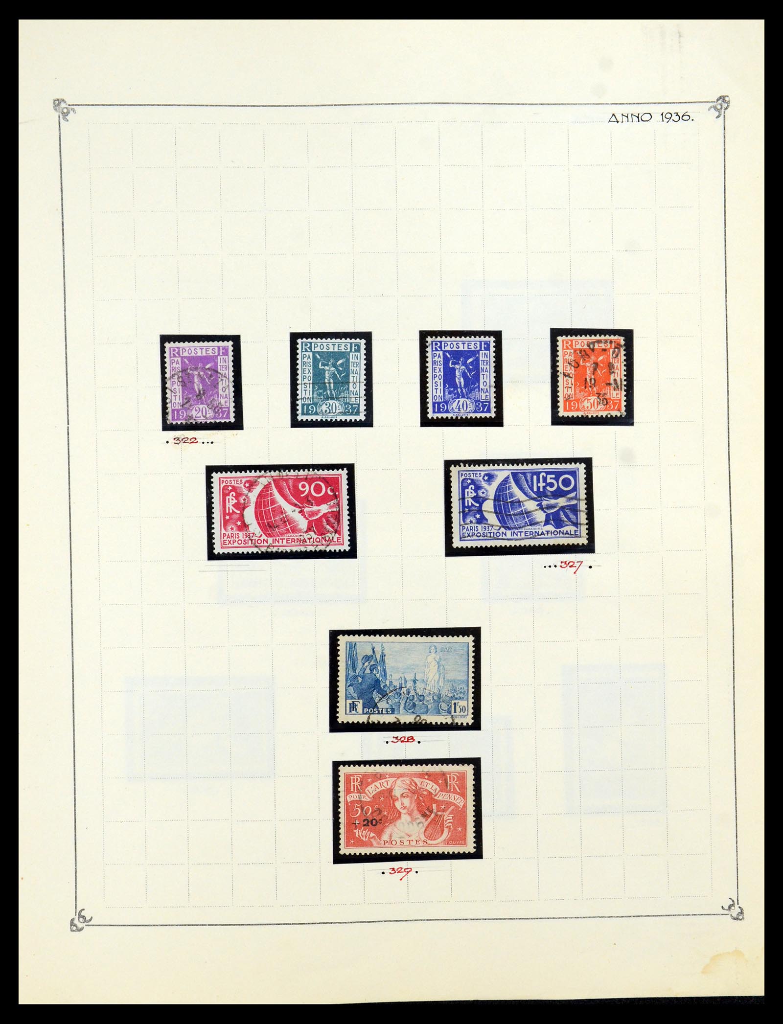 35987 025 - Postzegelverzameling 35987 Frankrijk 1849-1958.
