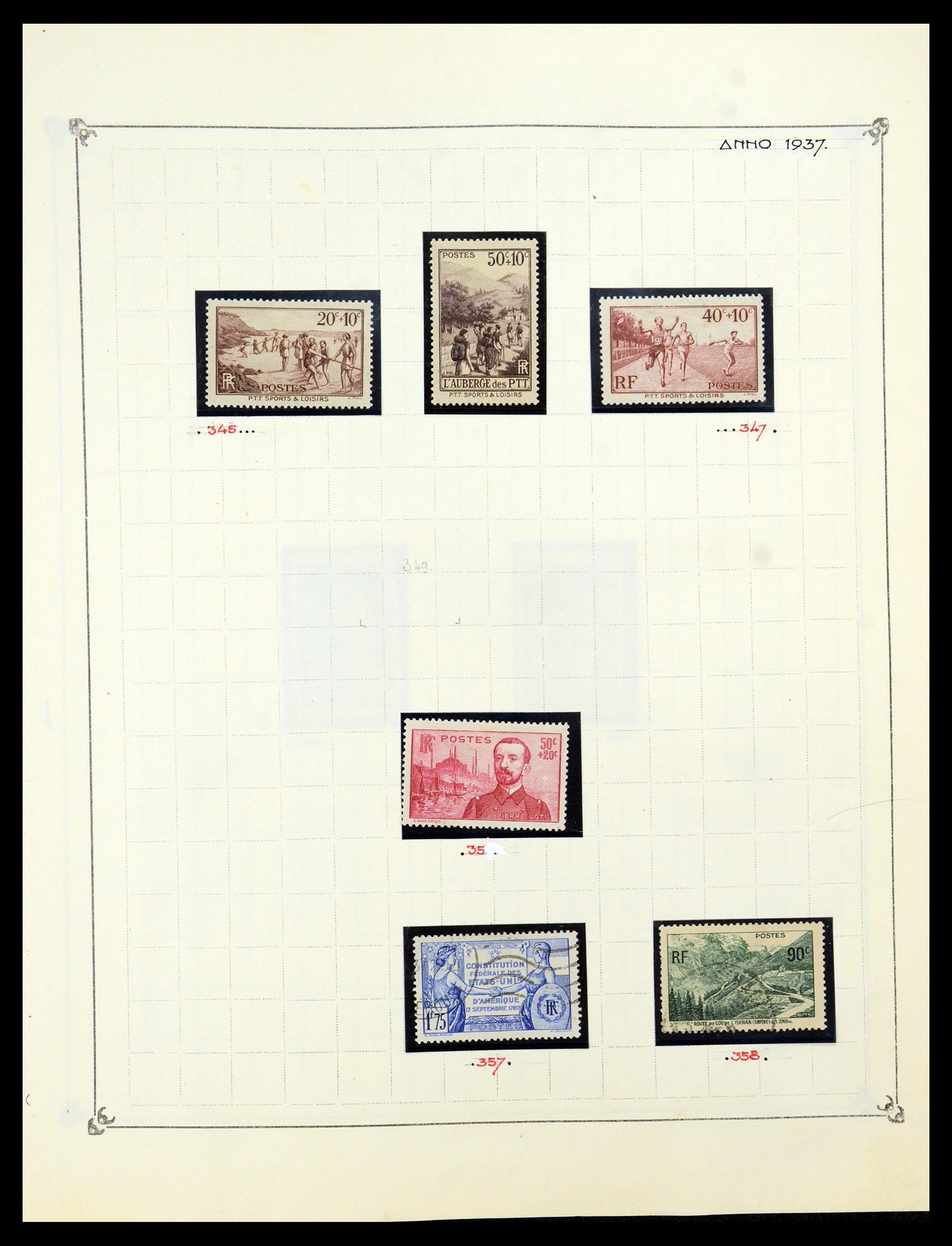 35987 028 - Postzegelverzameling 35987 Frankrijk 1849-1958.