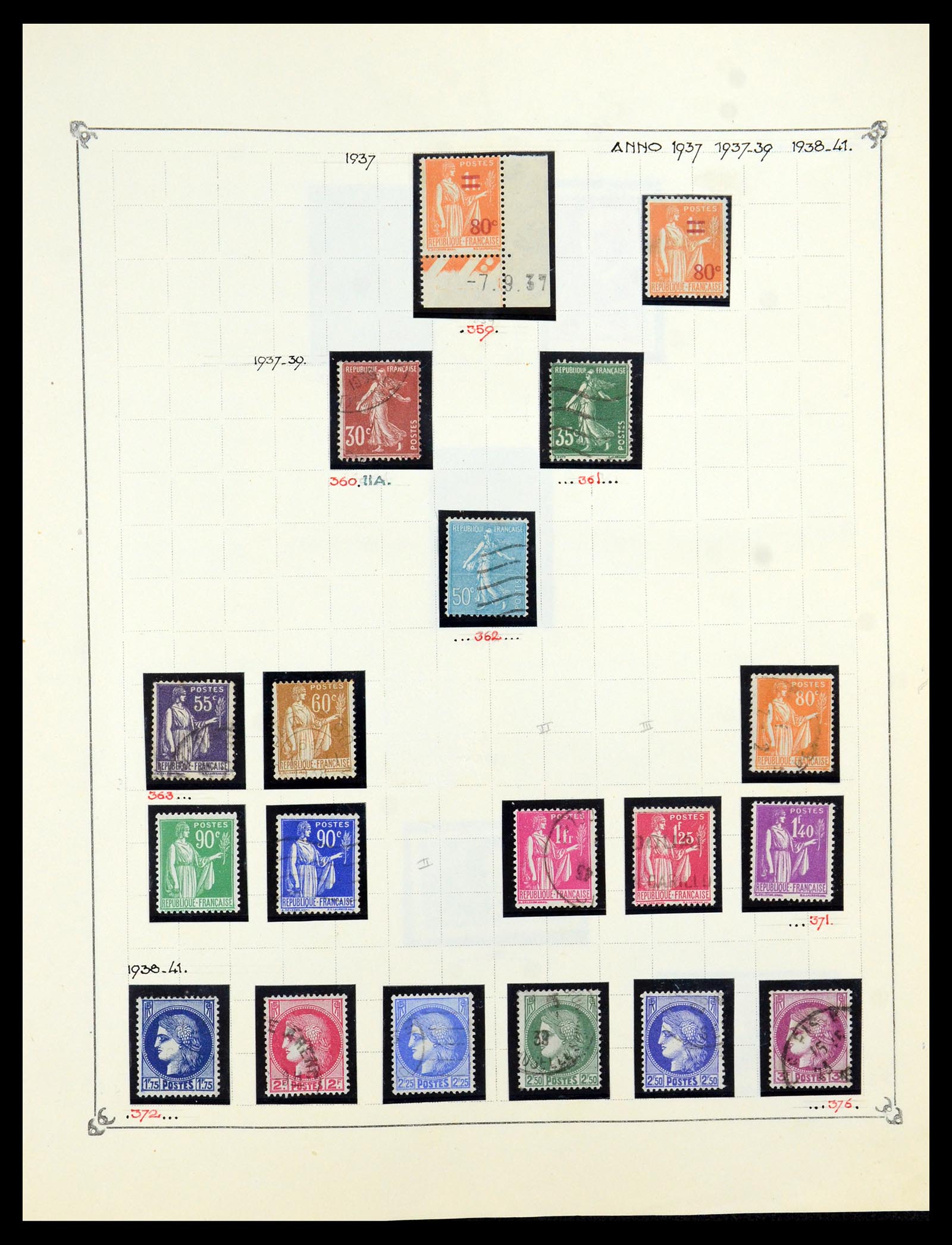 35987 030 - Postzegelverzameling 35987 Frankrijk 1849-1958.