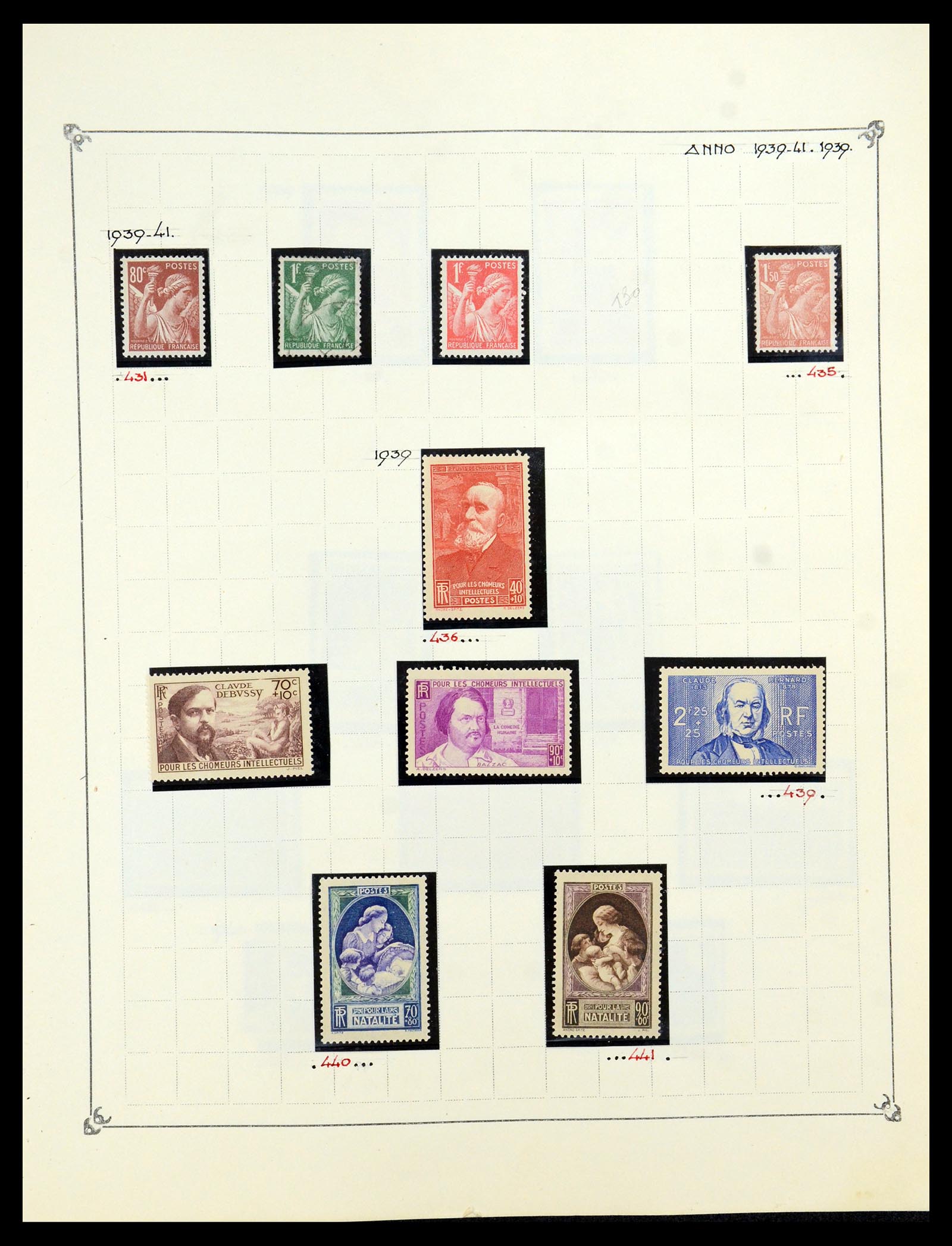 35987 035 - Postzegelverzameling 35987 Frankrijk 1849-1958.