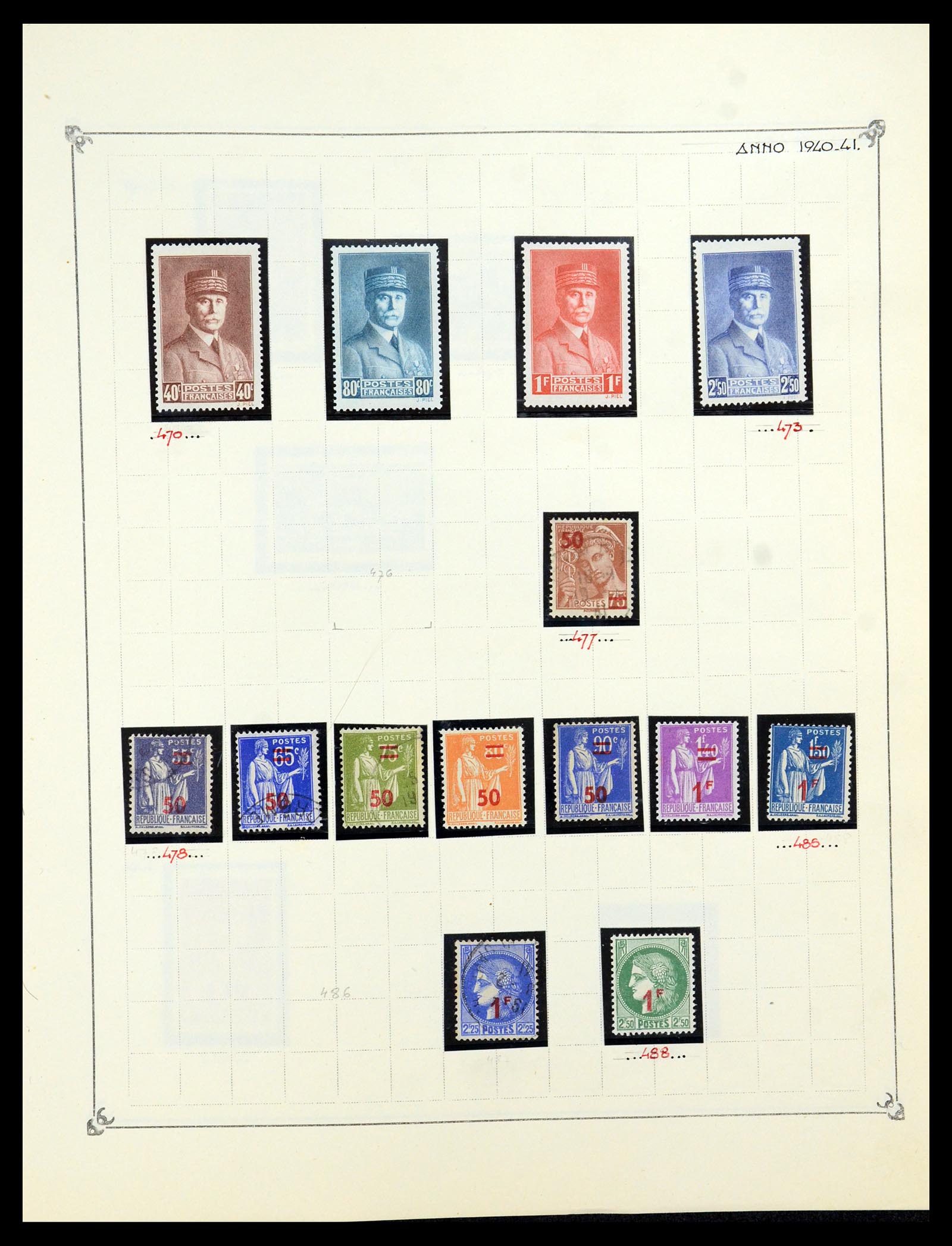 35987 039 - Postzegelverzameling 35987 Frankrijk 1849-1958.