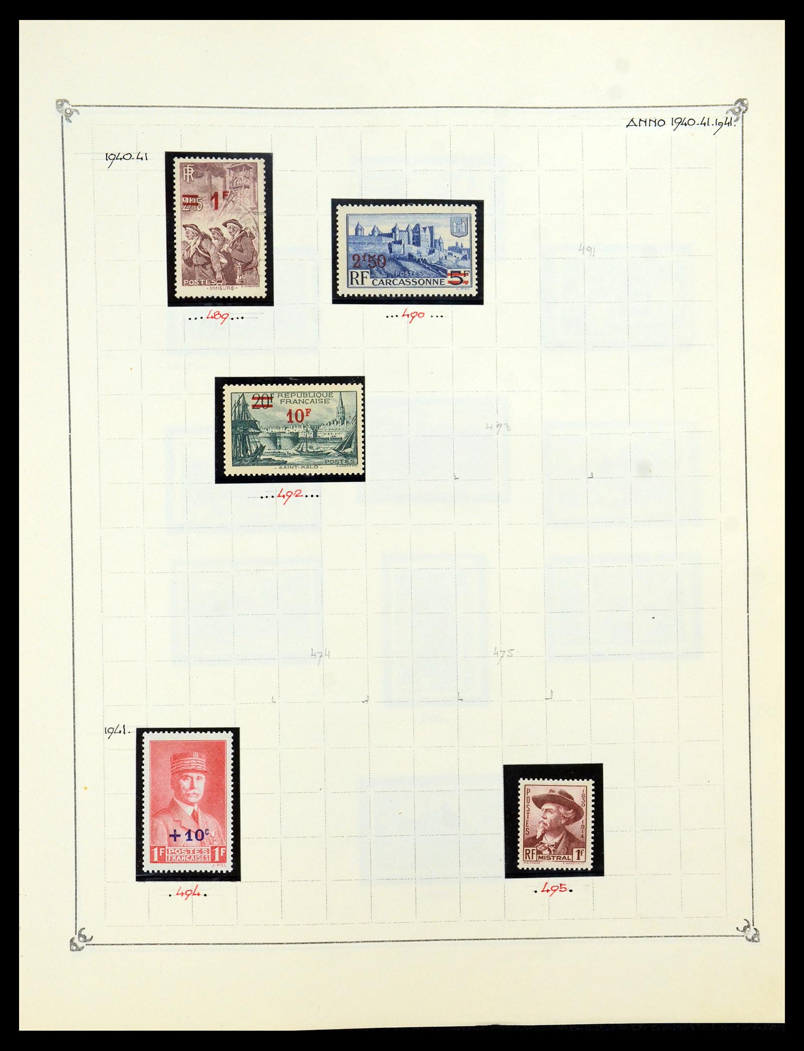 35987 040 - Postzegelverzameling 35987 Frankrijk 1849-1958.