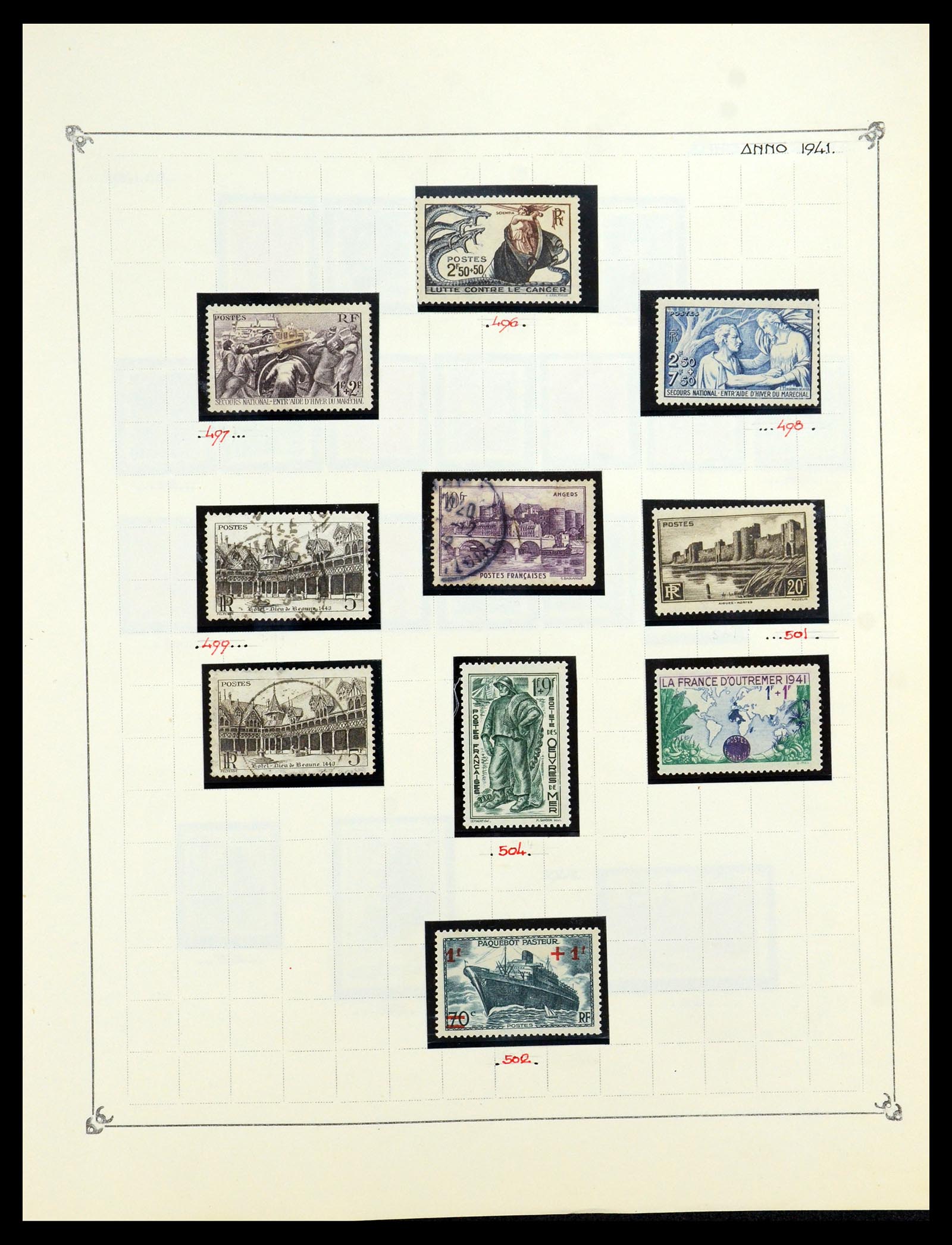 35987 041 - Postzegelverzameling 35987 Frankrijk 1849-1958.