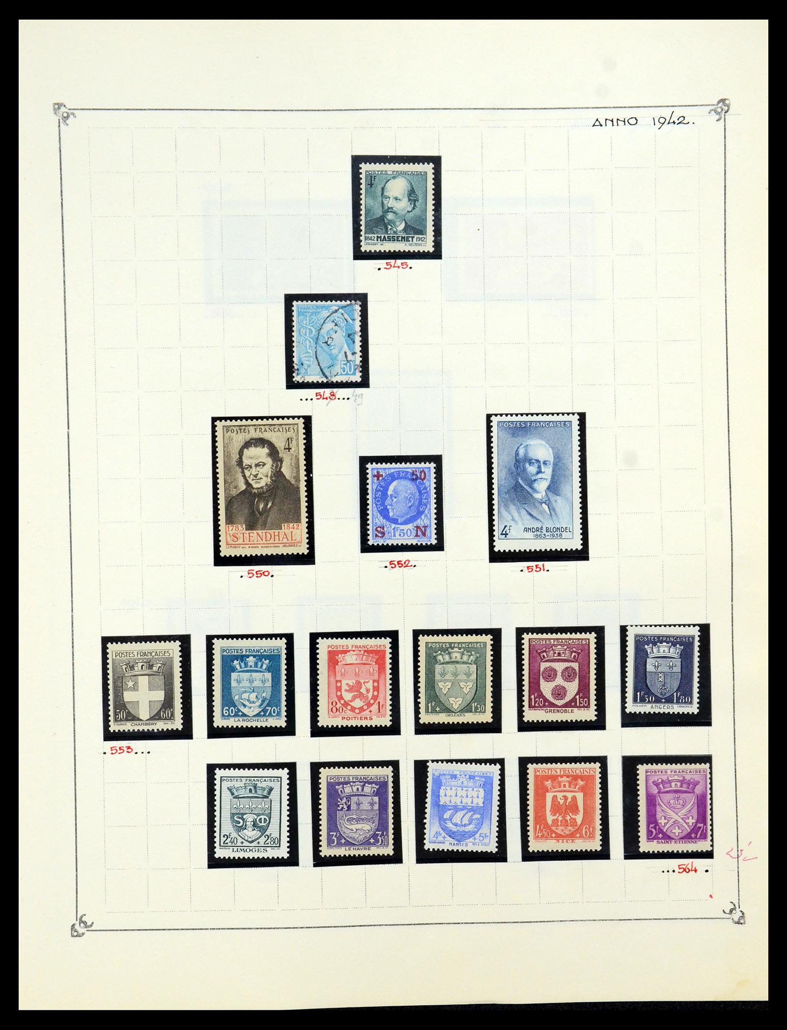 35987 044 - Postzegelverzameling 35987 Frankrijk 1849-1958.