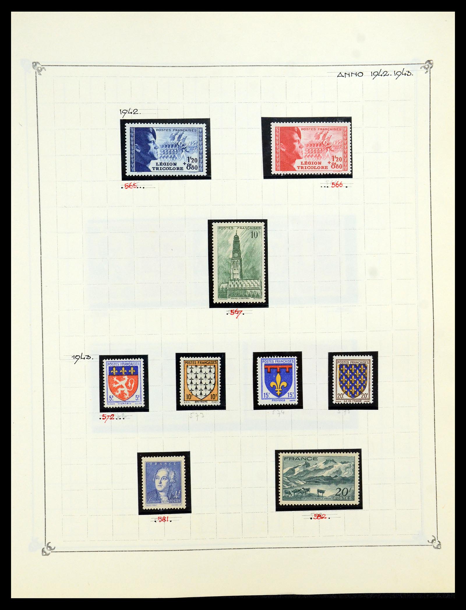 35987 045 - Postzegelverzameling 35987 Frankrijk 1849-1958.