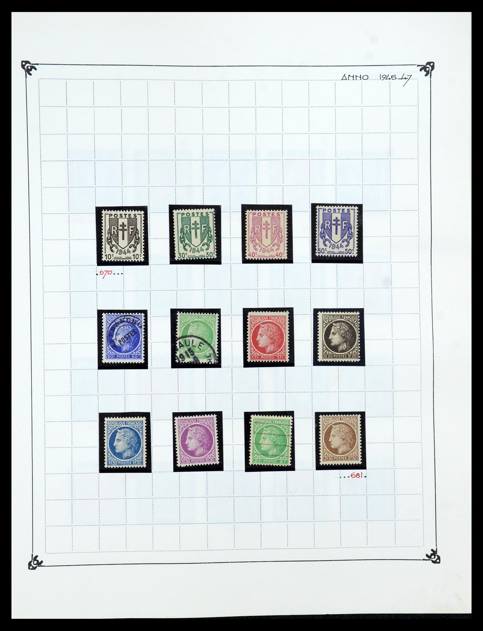 35987 054 - Postzegelverzameling 35987 Frankrijk 1849-1958.