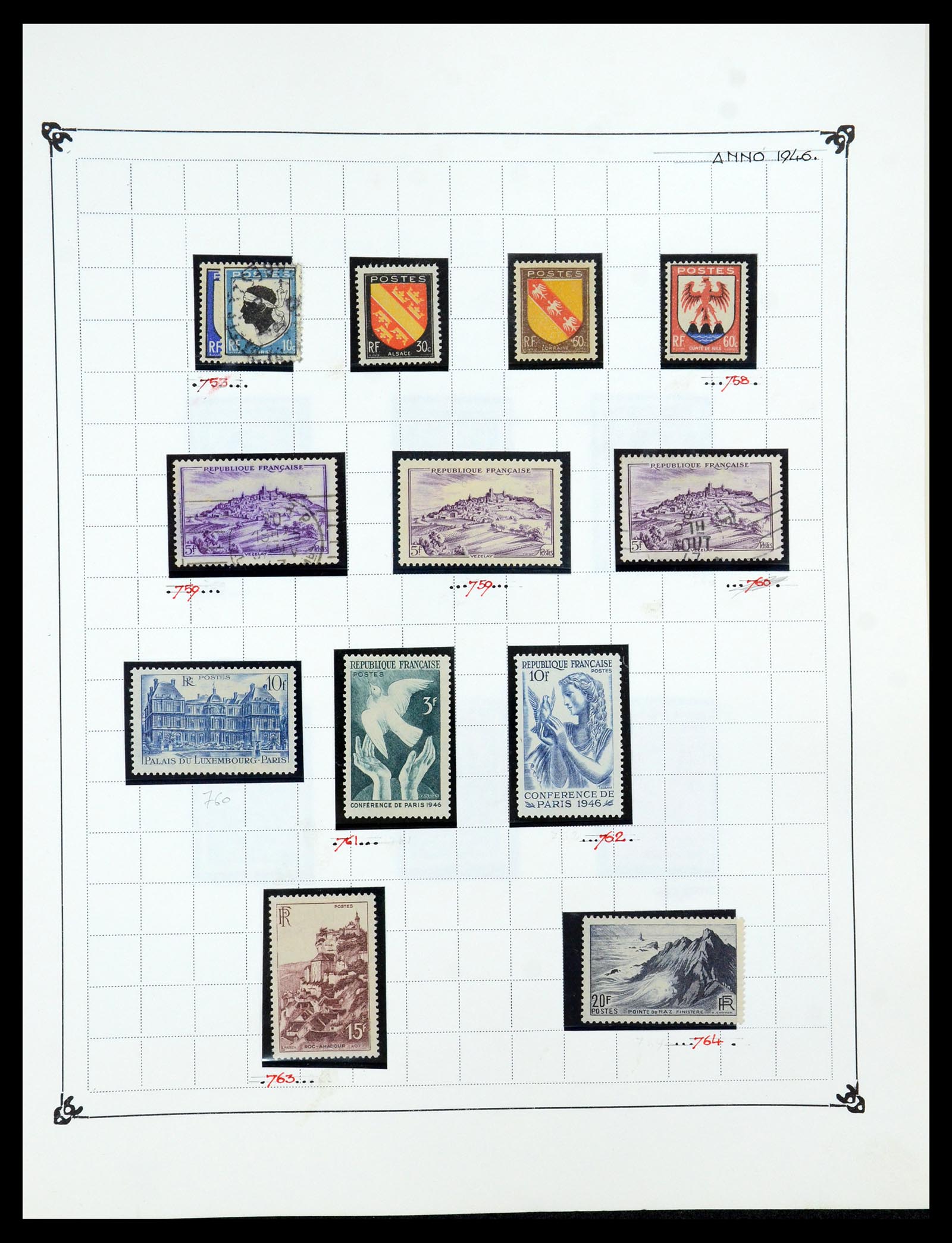 35987 060 - Postzegelverzameling 35987 Frankrijk 1849-1958.