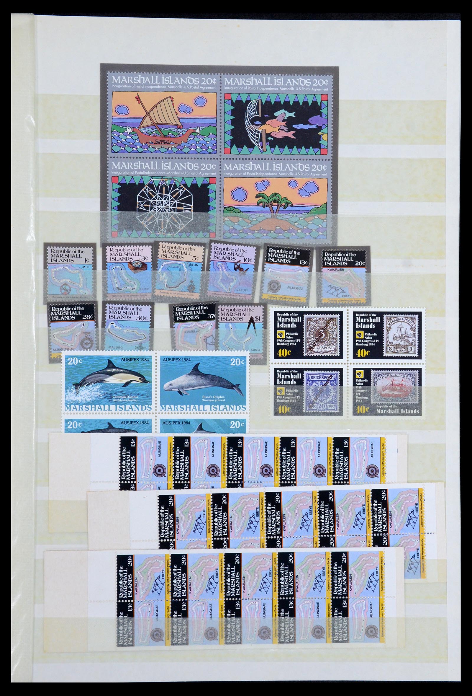 35991 001 - Postzegelverzameling 35991 Marshall eilanden 1984-1992.