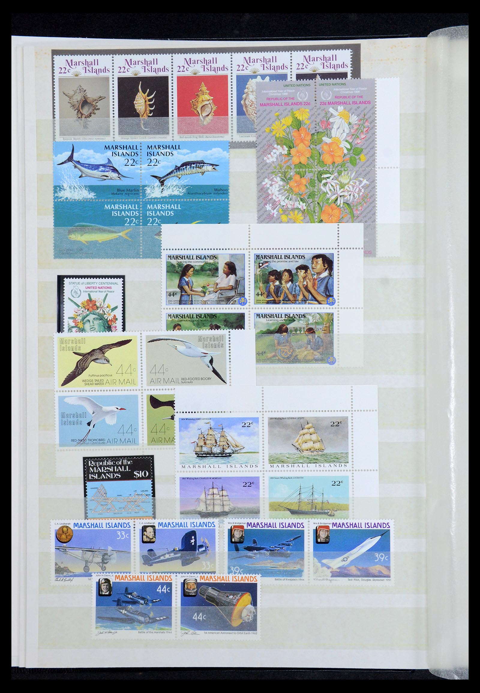 35991 004 - Postzegelverzameling 35991 Marshall eilanden 1984-1992.