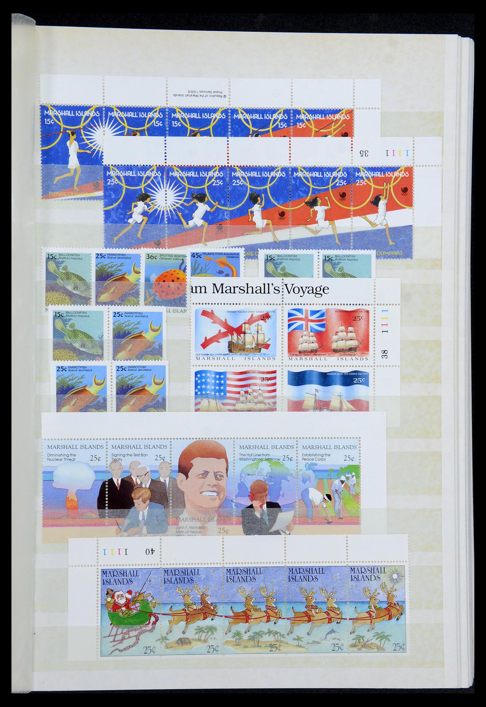 35991 007 - Postzegelverzameling 35991 Marshall eilanden 1984-1992.