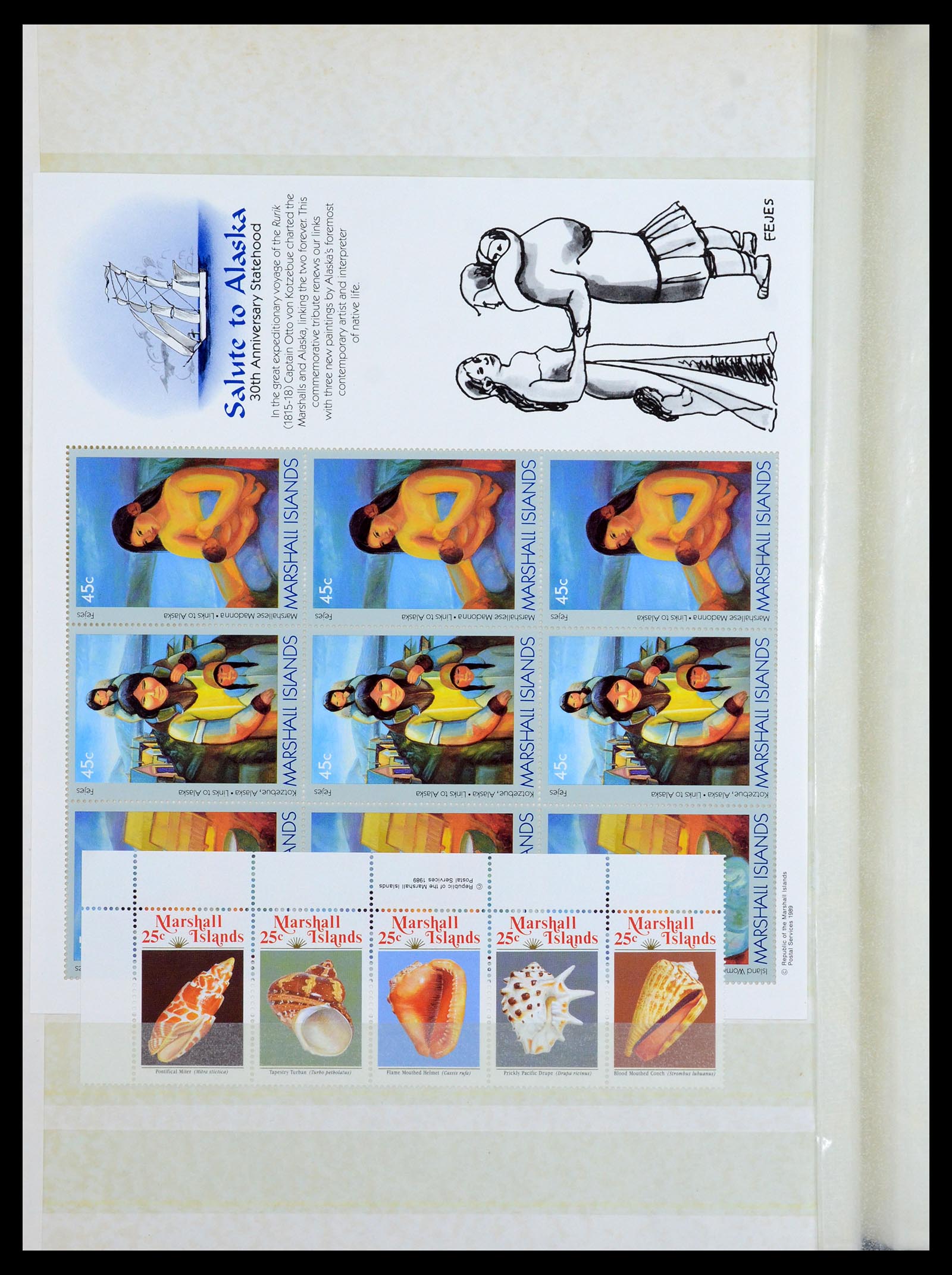 35991 010 - Postzegelverzameling 35991 Marshall eilanden 1984-1992.