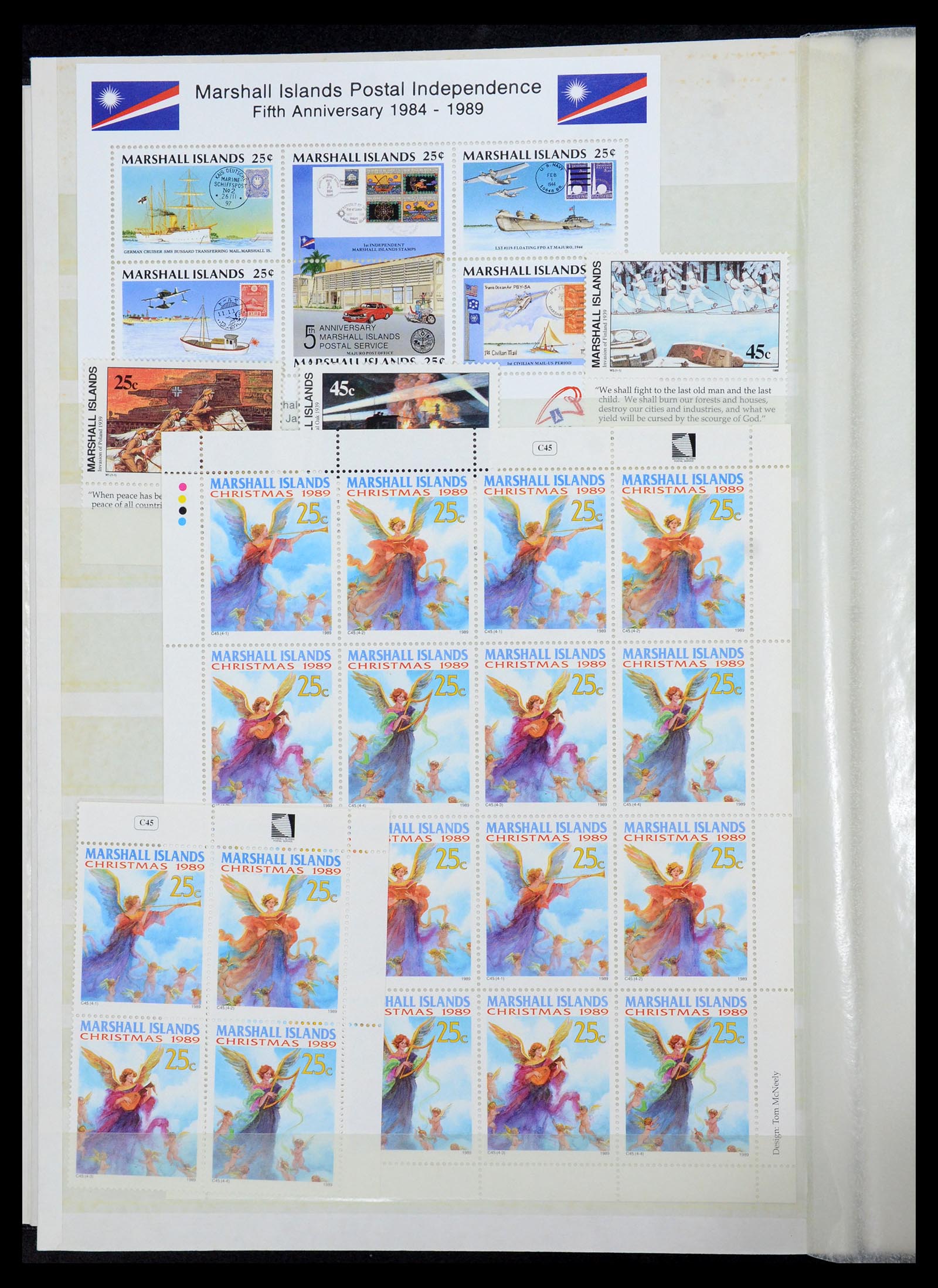 35991 012 - Postzegelverzameling 35991 Marshall eilanden 1984-1992.