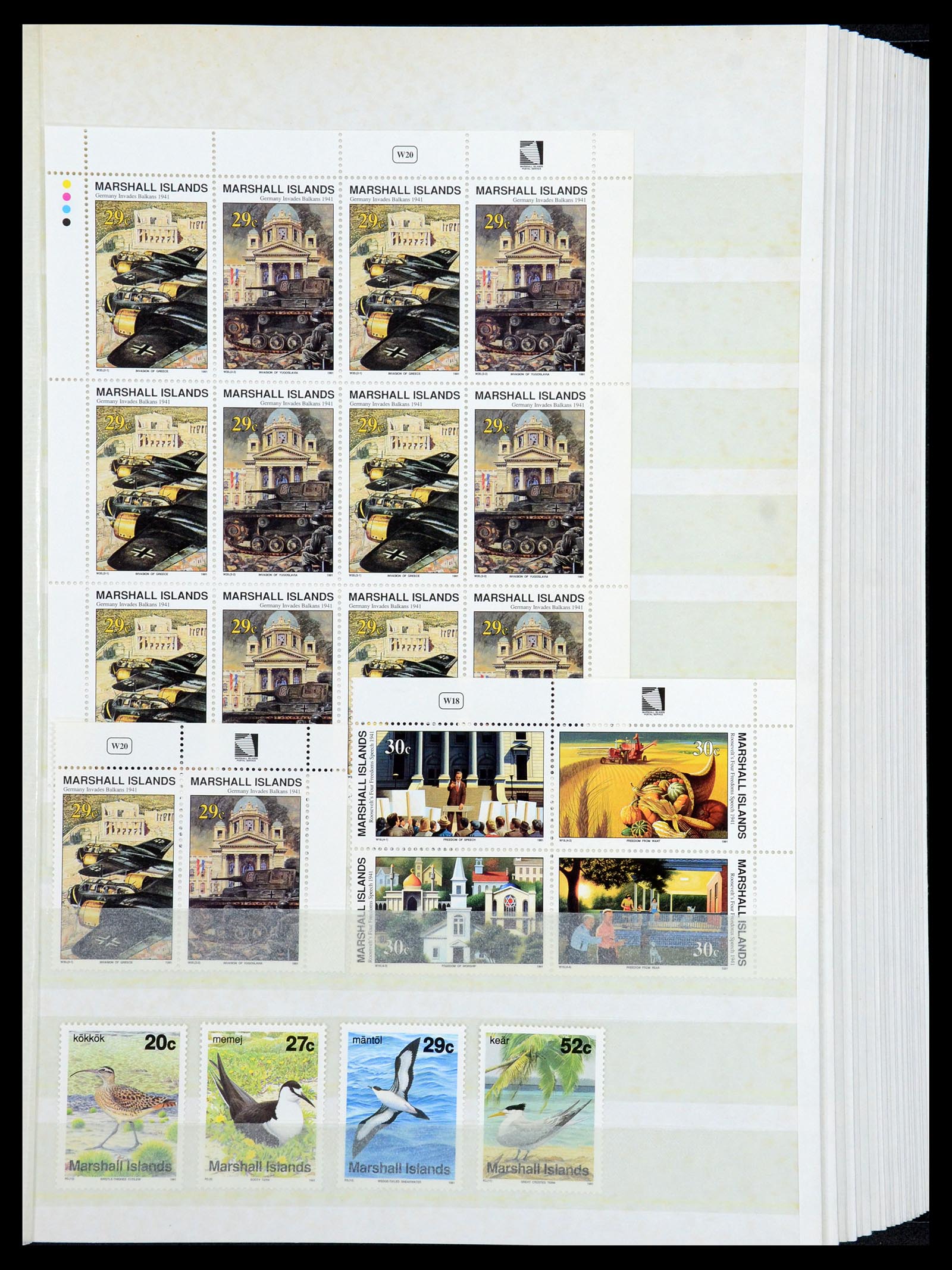 35991 023 - Postzegelverzameling 35991 Marshall eilanden 1984-1992.