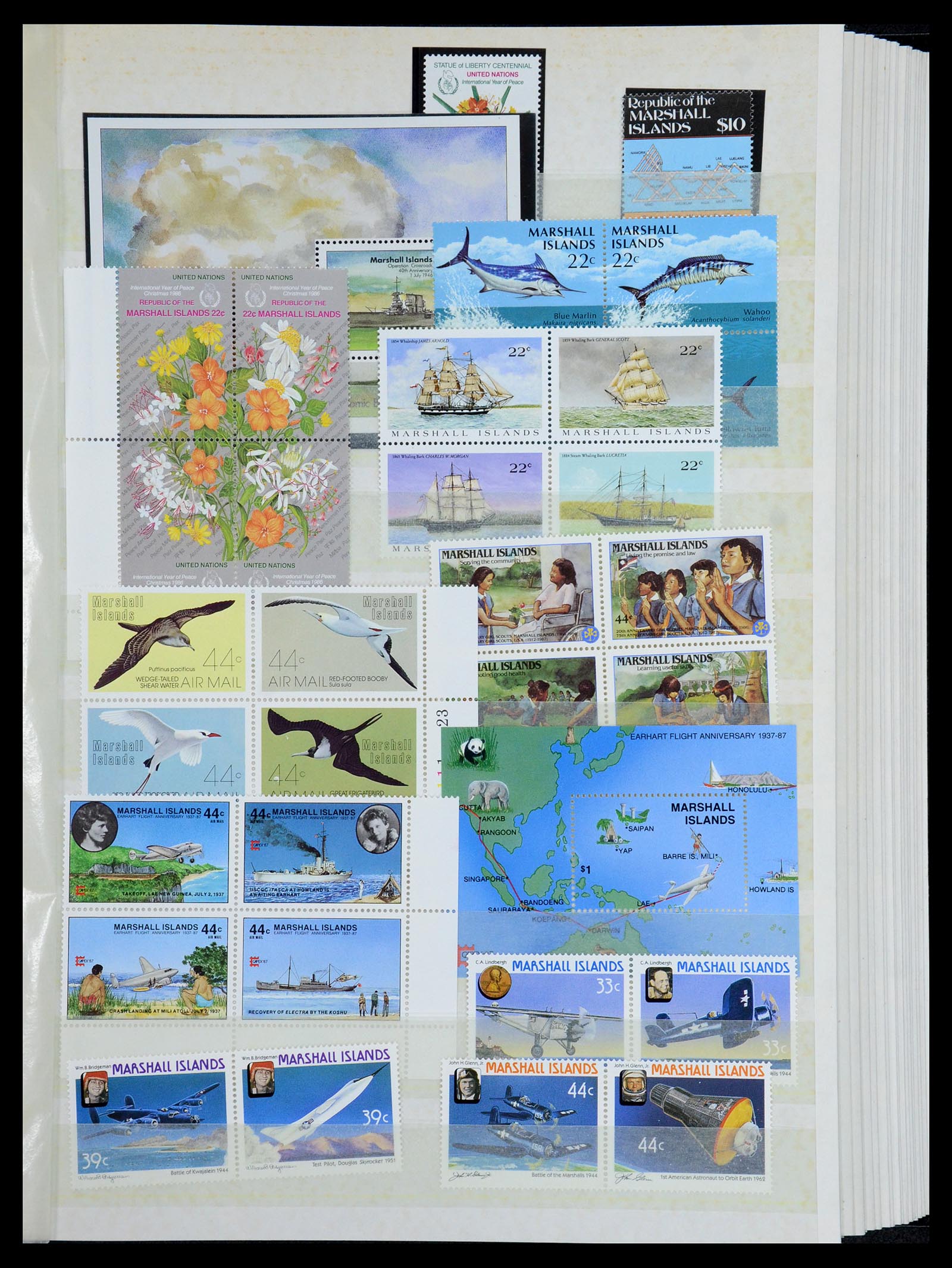 35991 033 - Postzegelverzameling 35991 Marshall eilanden 1984-1992.