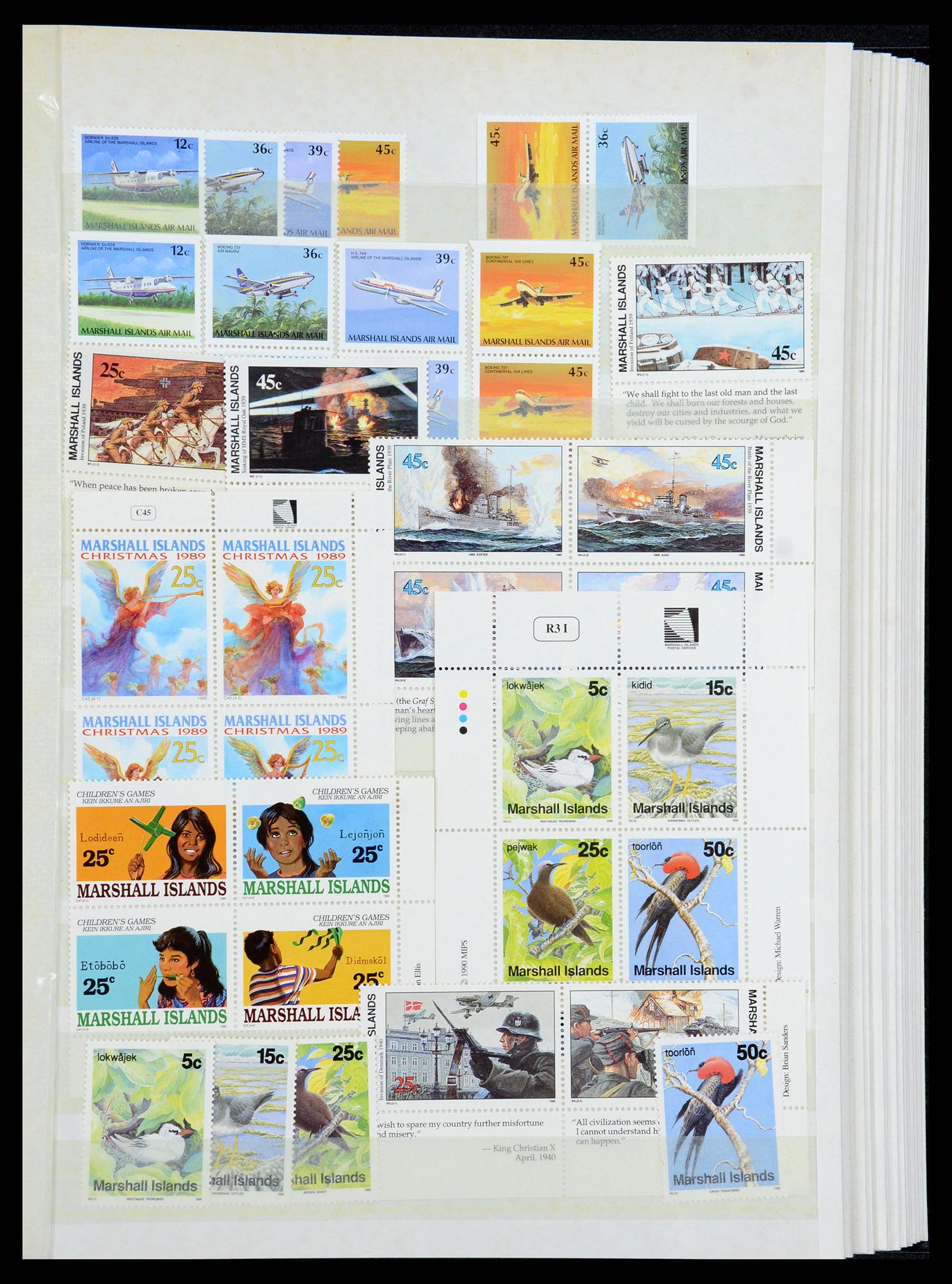 35991 039 - Postzegelverzameling 35991 Marshall eilanden 1984-1992.