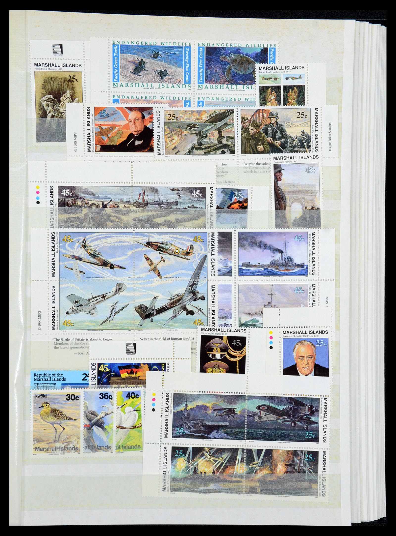 35991 040 - Postzegelverzameling 35991 Marshall eilanden 1984-1992.