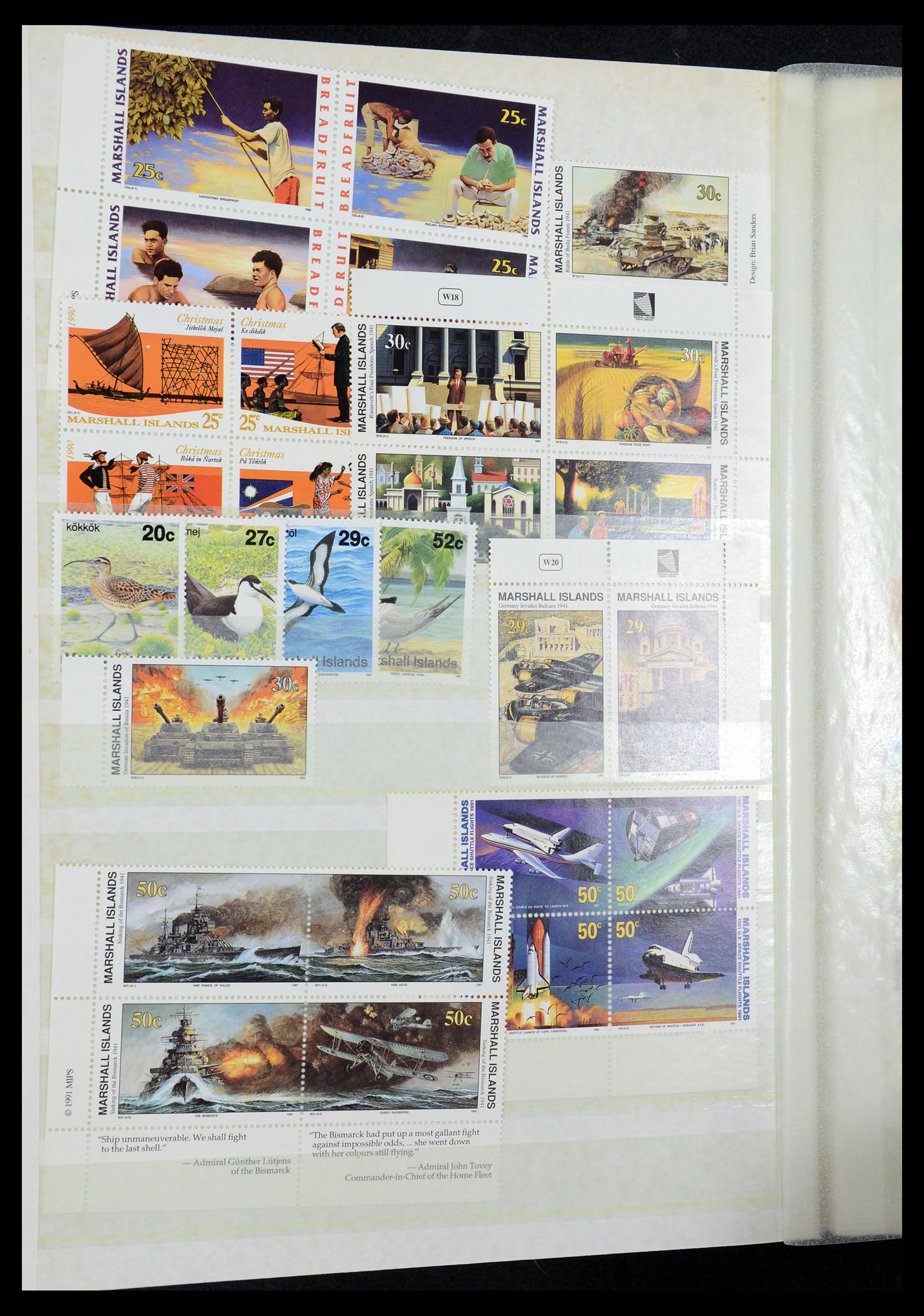 35991 042 - Postzegelverzameling 35991 Marshall eilanden 1984-1992.