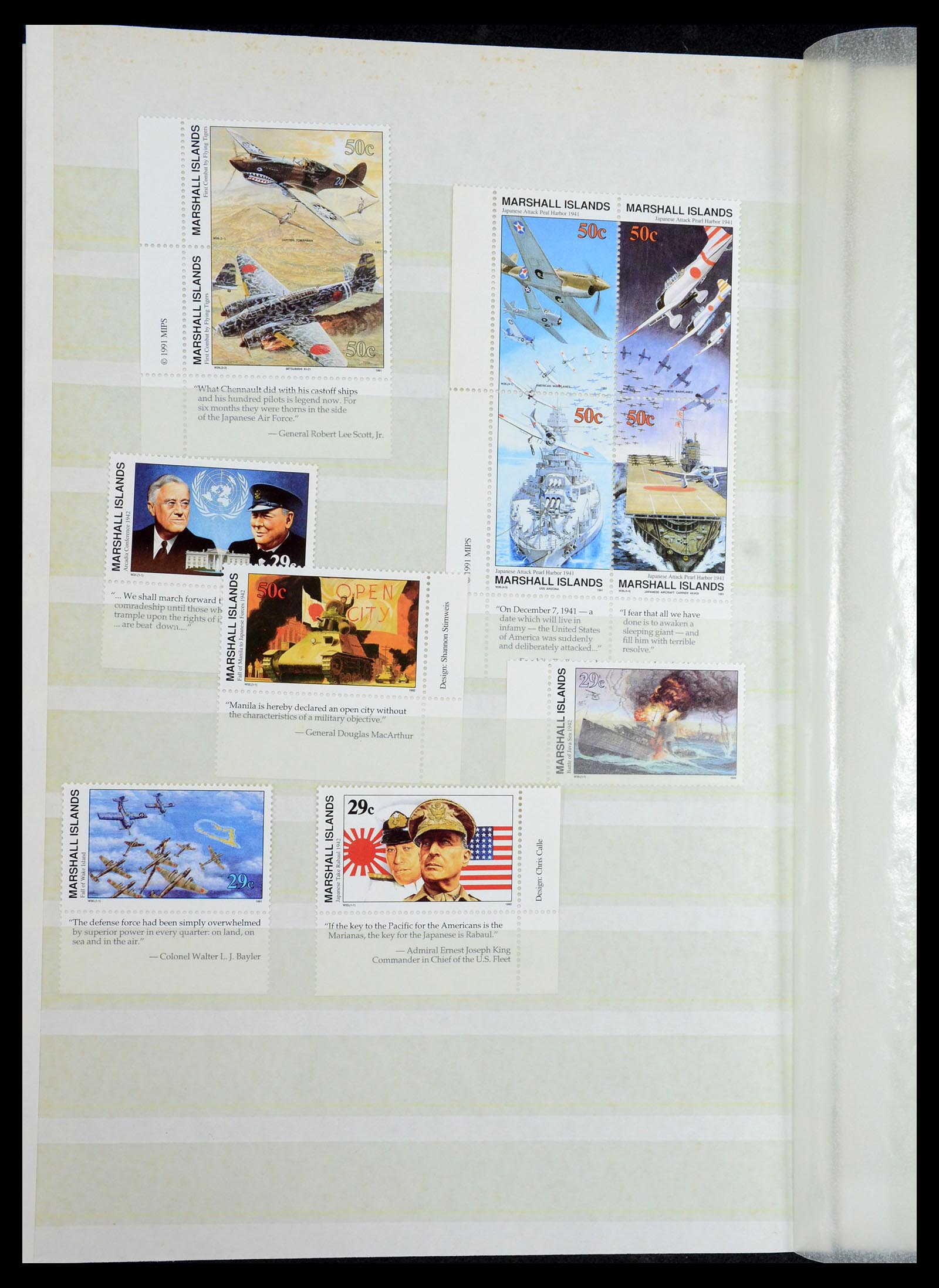 35991 044 - Postzegelverzameling 35991 Marshall eilanden 1984-1992.