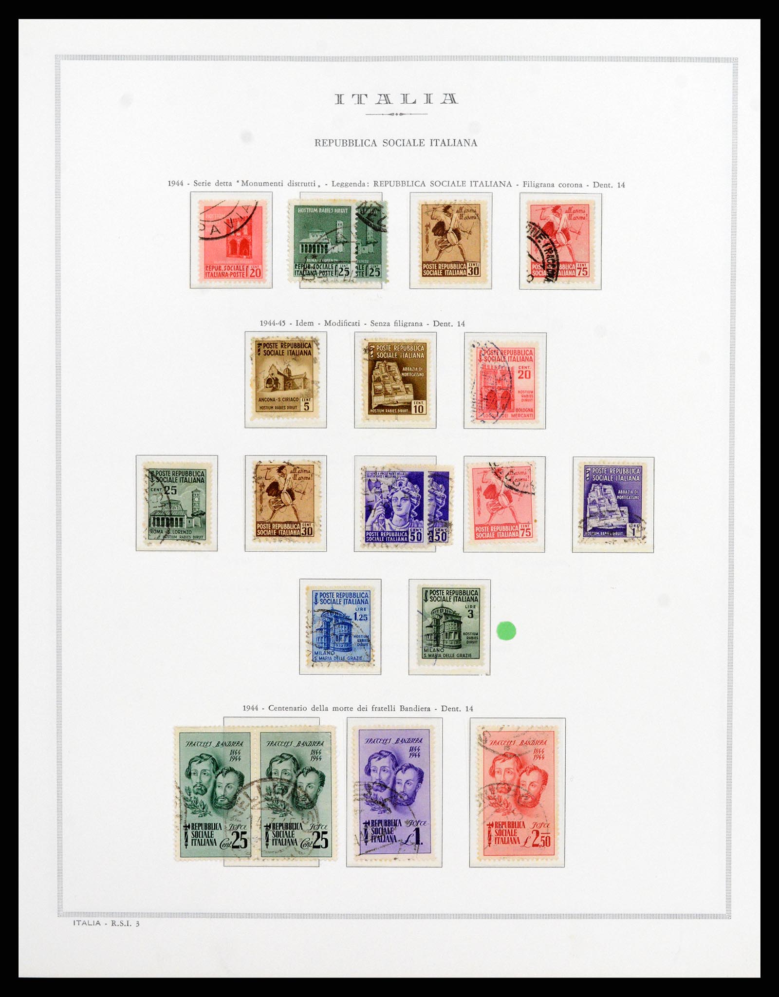 35992 003 - Postzegelverzameling 35992 Italië RSI 1944-1946.