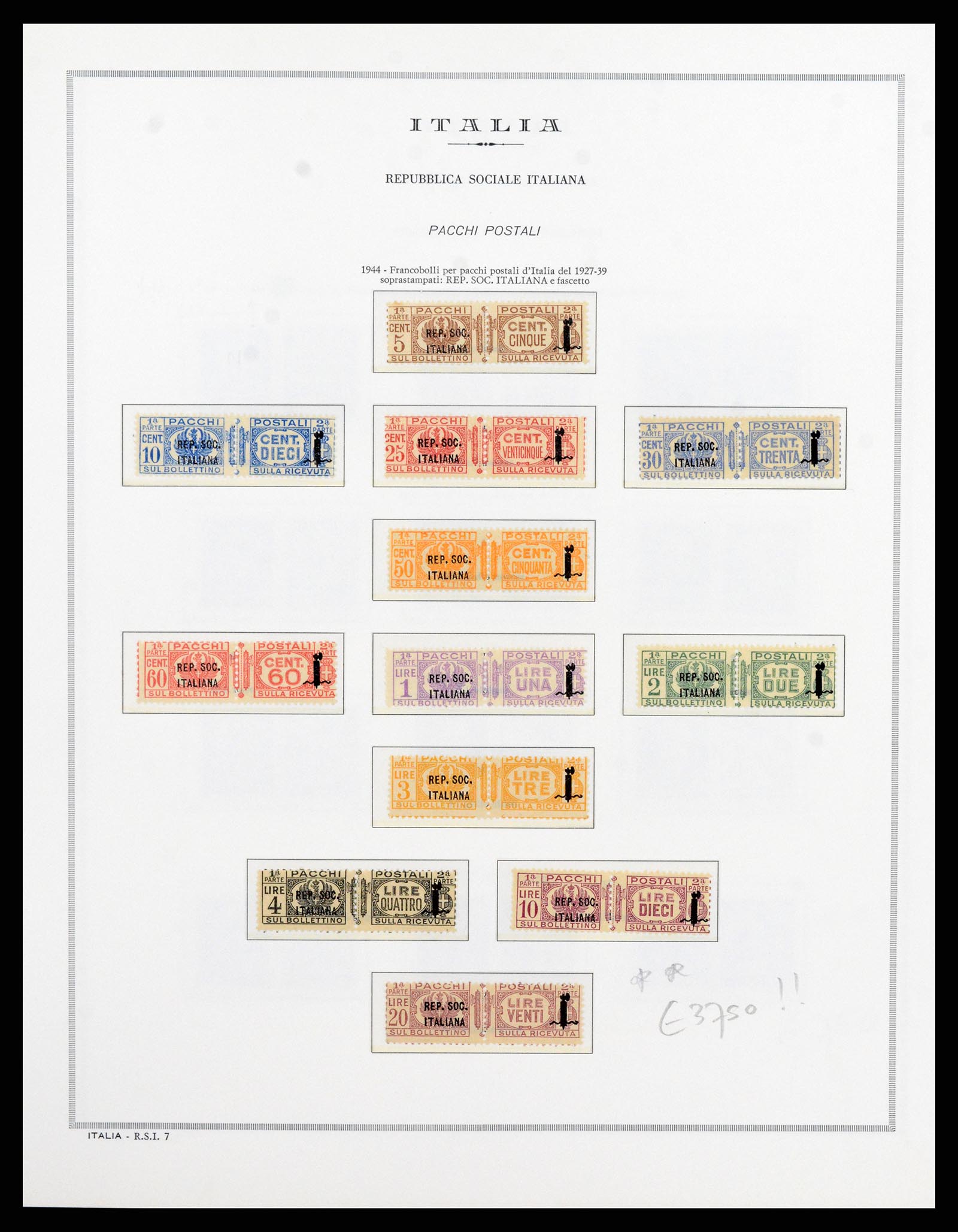 35992 006 - Stamp collection 35992 Italy RSI 1944-1946.