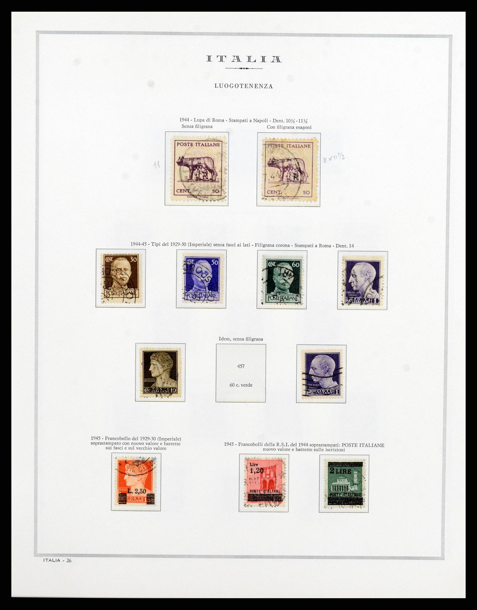 35992 010 - Postzegelverzameling 35992 Italië RSI 1944-1946.