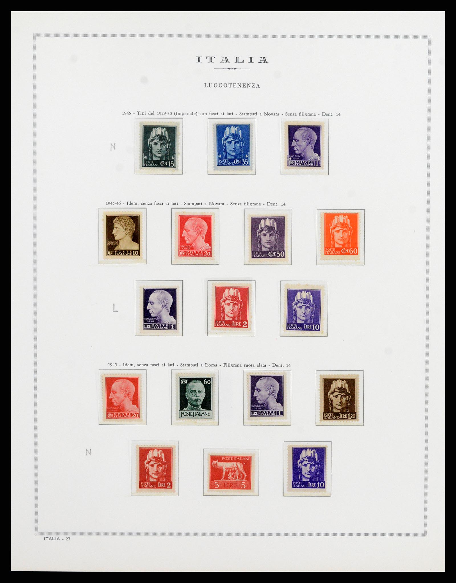 35992 011 - Postzegelverzameling 35992 Italië RSI 1944-1946.