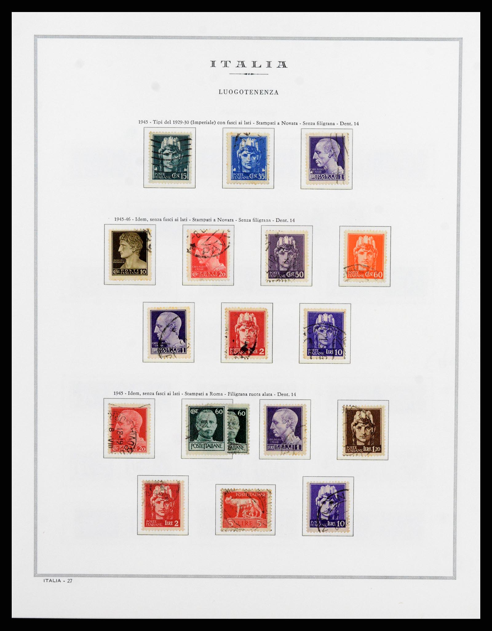 35992 012 - Postzegelverzameling 35992 Italië RSI 1944-1946.