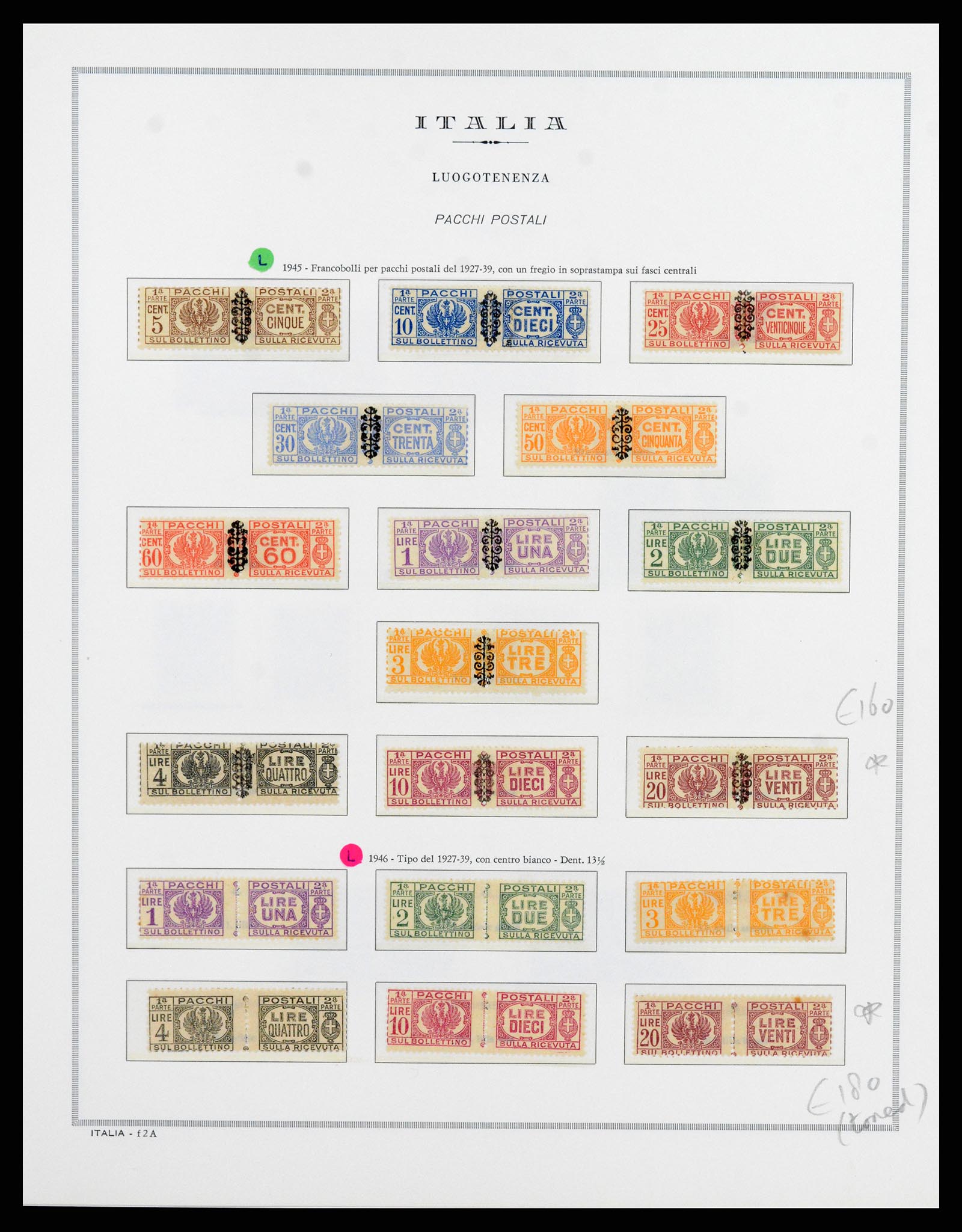 35992 013 - Stamp collection 35992 Italy RSI 1944-1946.