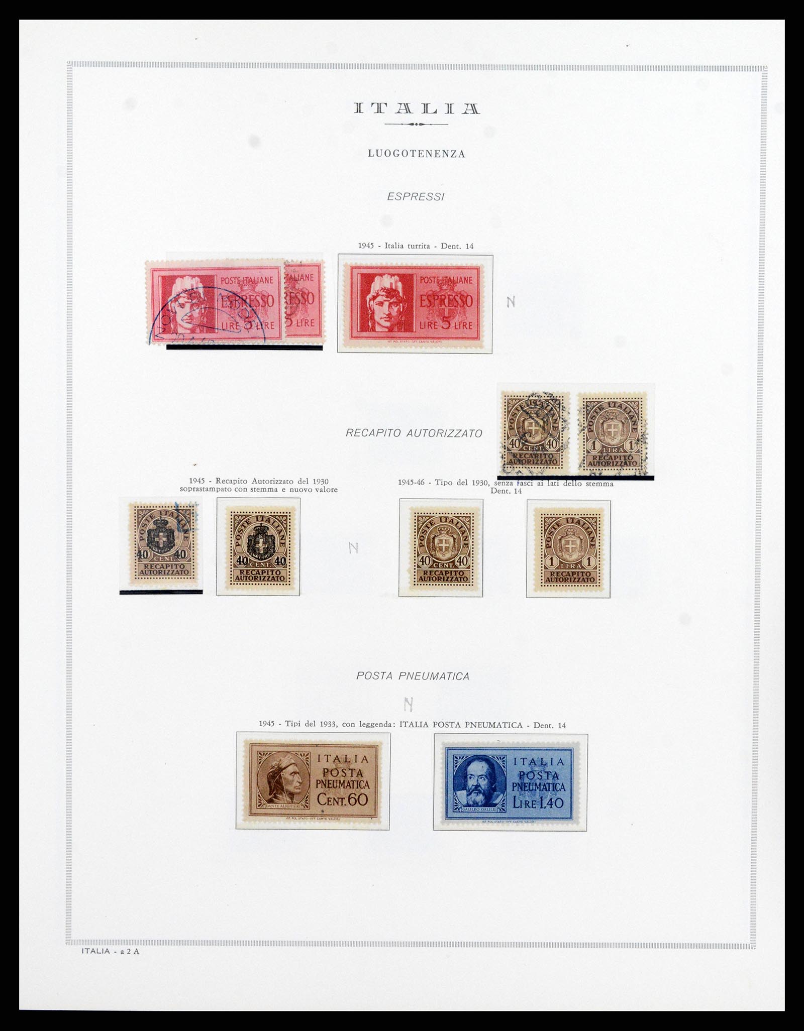 35992 014 - Postzegelverzameling 35992 Italië RSI 1944-1946.