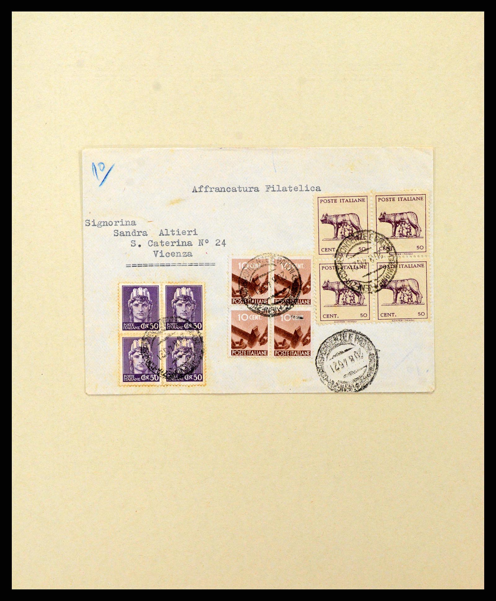 35992 017 - Stamp collection 35992 Italy RSI 1944-1946.