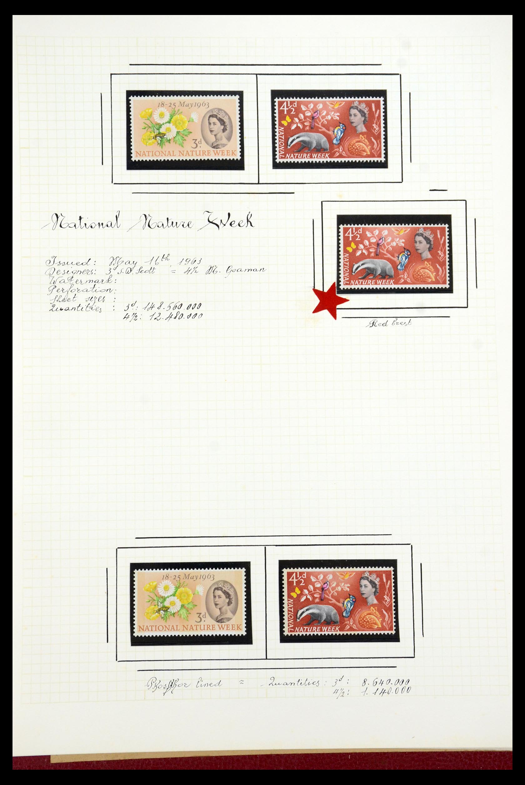 35993 008 - Postzegelverzameling 35993 Engeland 1953-1967.